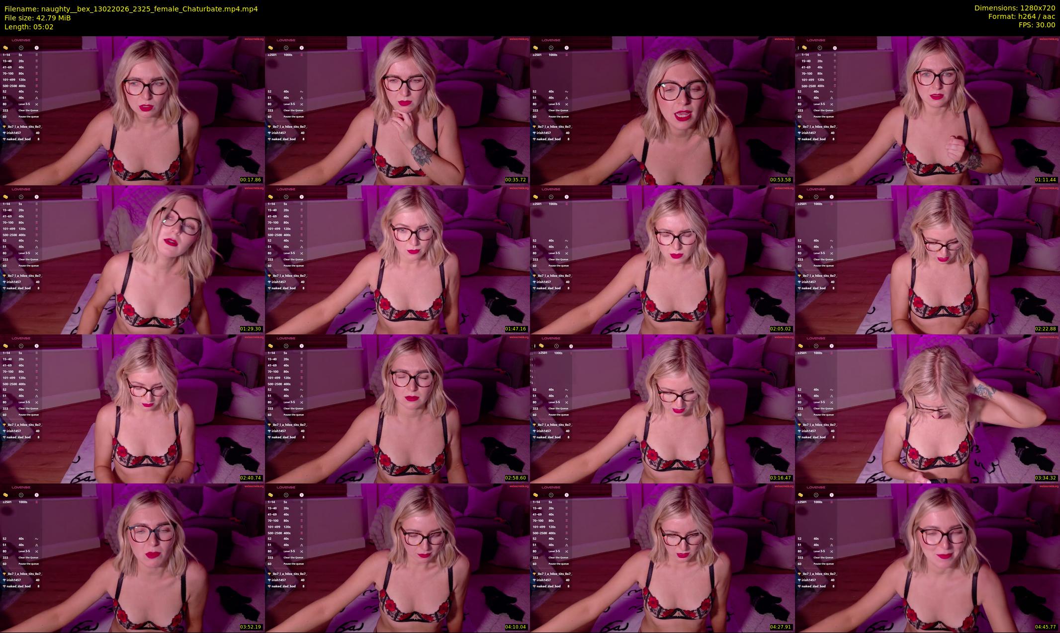 naughty__bex — 6 minute Chaturbate female cam show recording, 720p, Feb 13, 2026