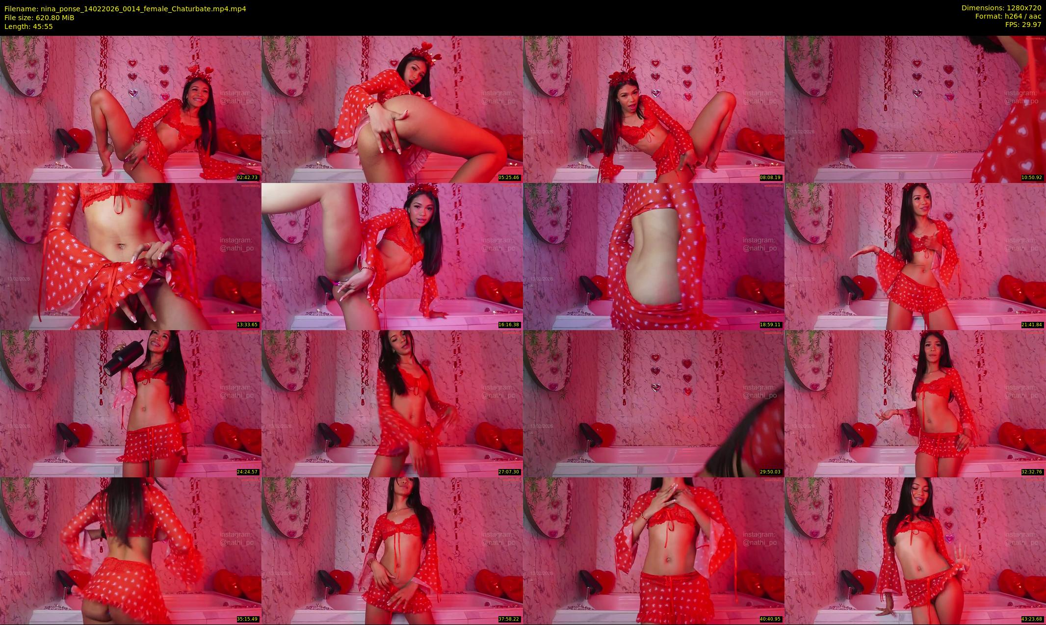 nina_ponse — 46 minute Chaturbate female cam show recording, 720p, Feb 14, 2026