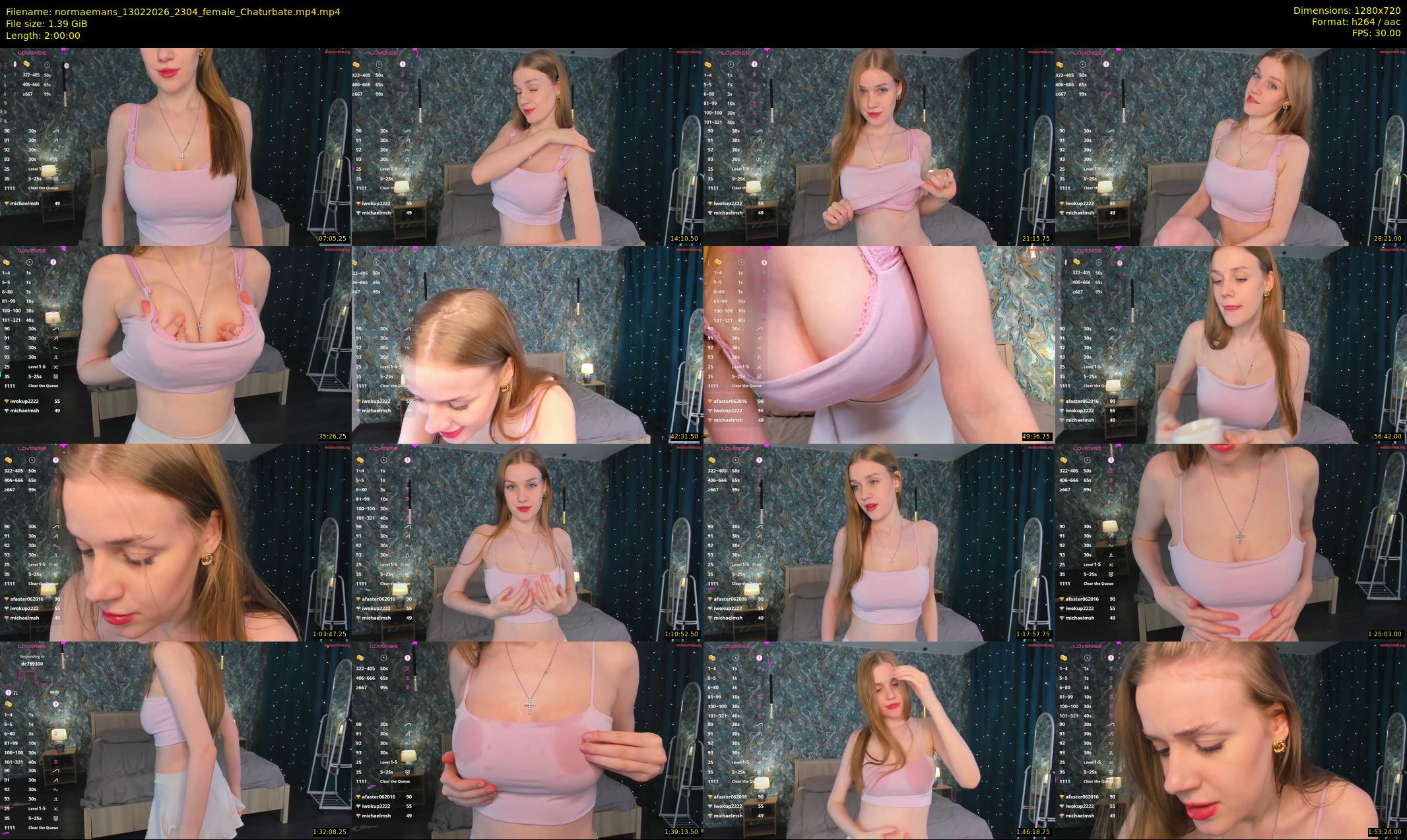 normaemans — 120 minute Chaturbate female cam show recording, 720p, Feb 13, 2026