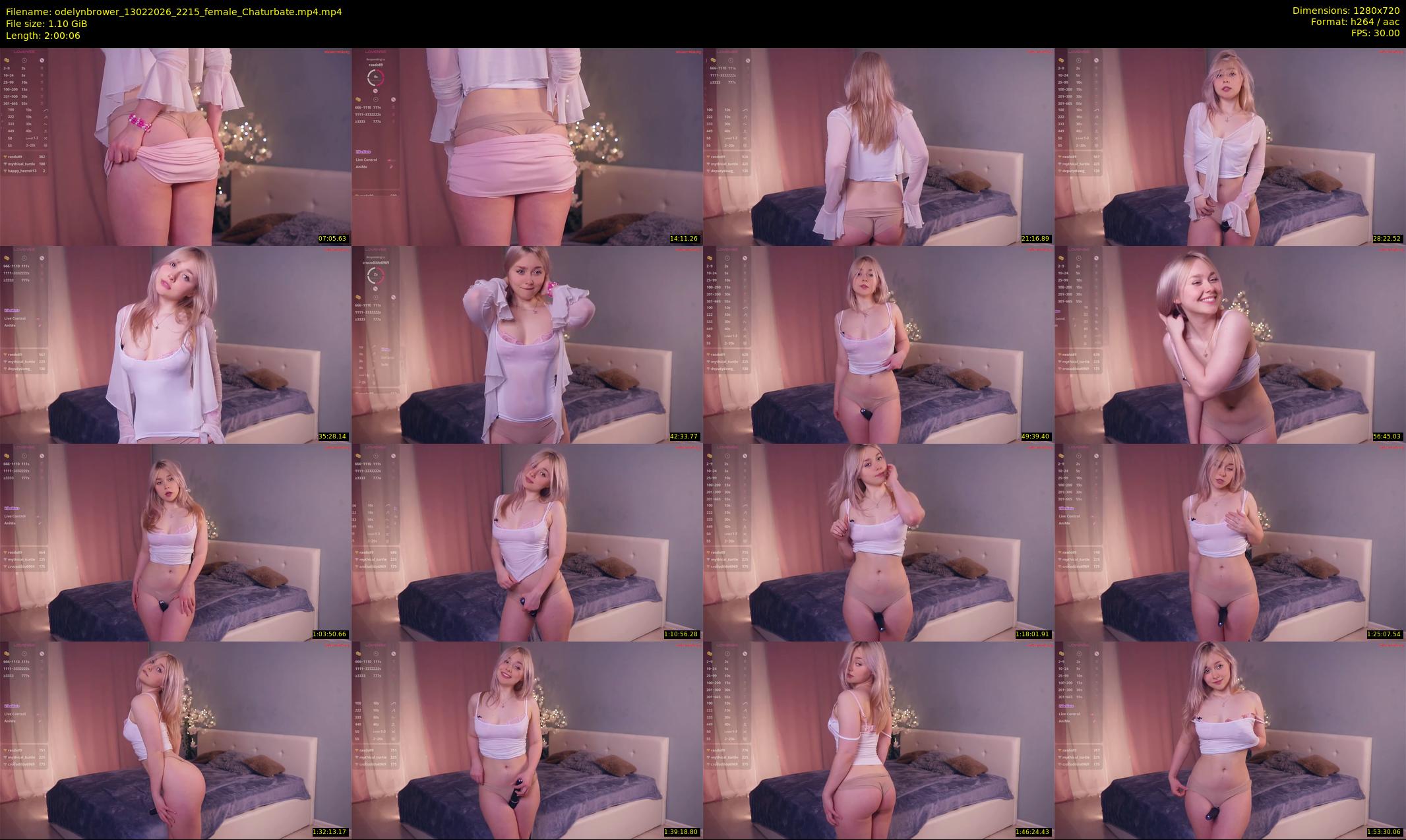 odelynbrower — 121 minute Chaturbate female cam show recording, 720p, Feb 13, 2026