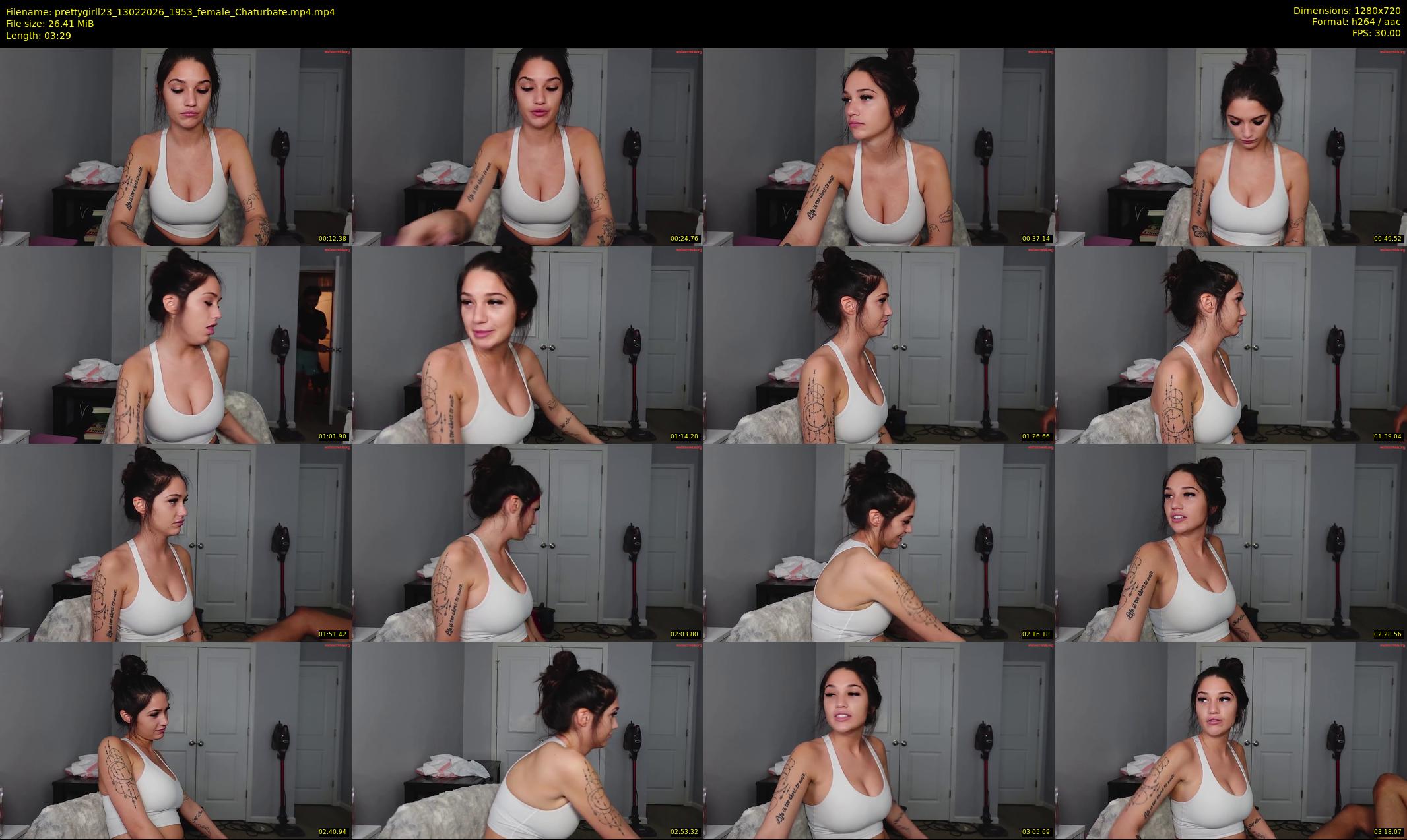prettygirll23 — 4 minute Chaturbate female cam show recording, 720p, Feb 13, 2026