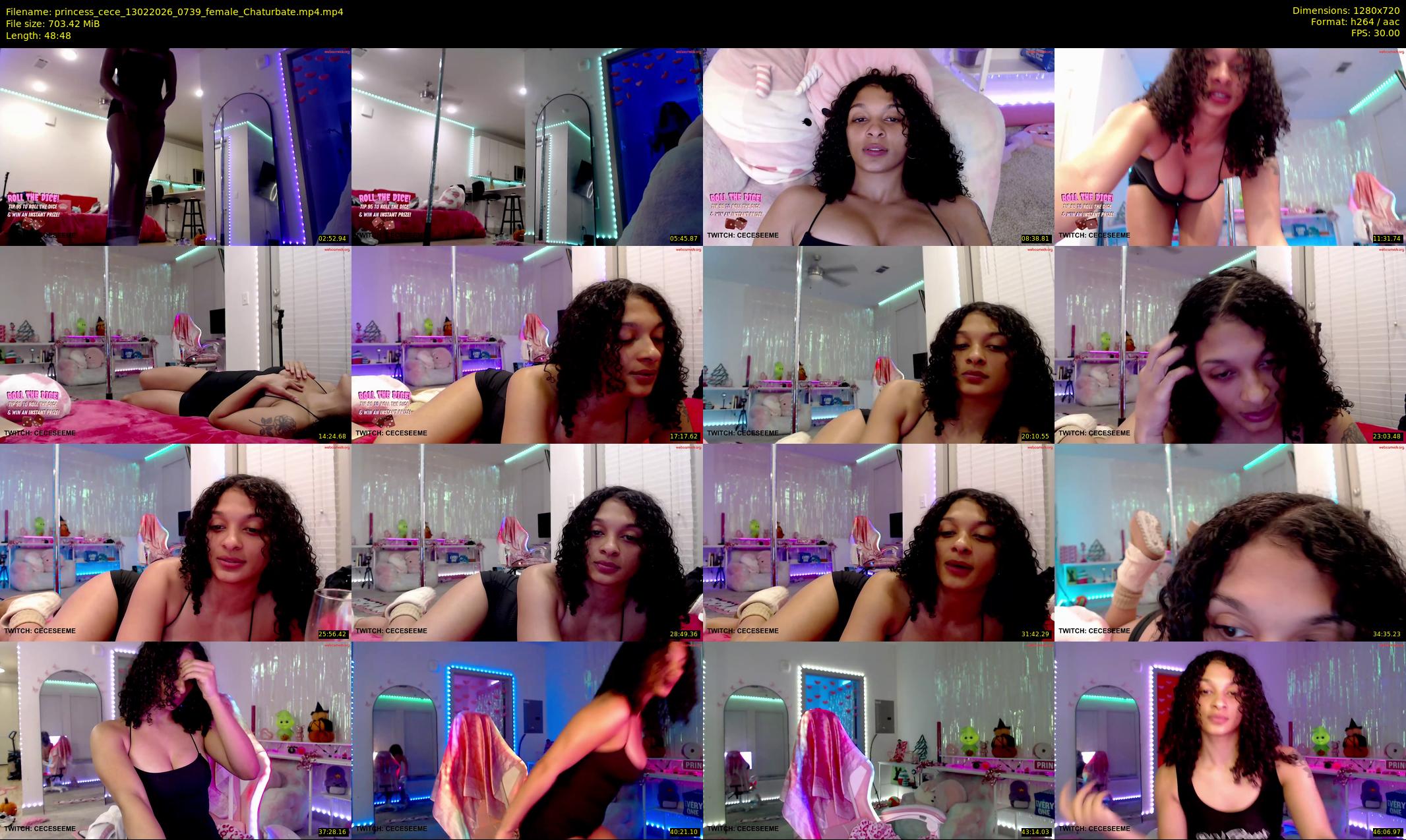 princess_cece — 49 minute Chaturbate female cam show recording, 720p, Feb 13, 2026