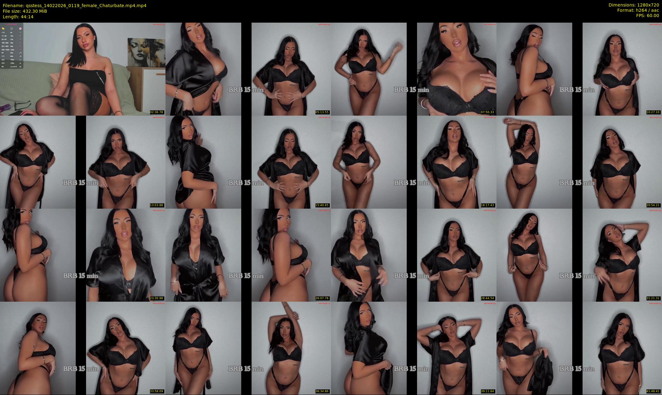 qsstess — 45 minute Chaturbate female cam show recording, 720p, Feb 14, 2026