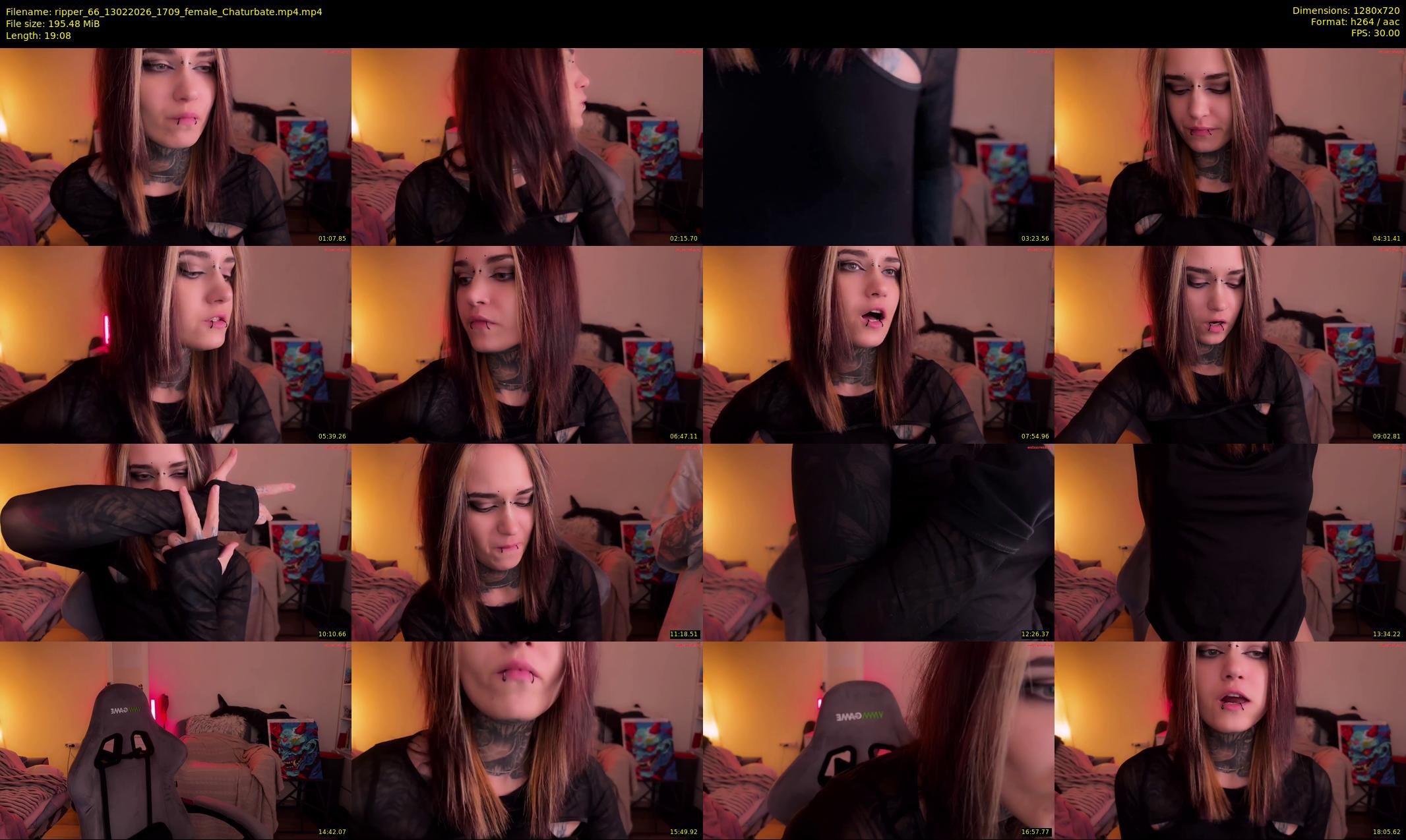 ripper_66 — 20 minute Chaturbate female cam show recording, 720p, Feb 13, 2026
