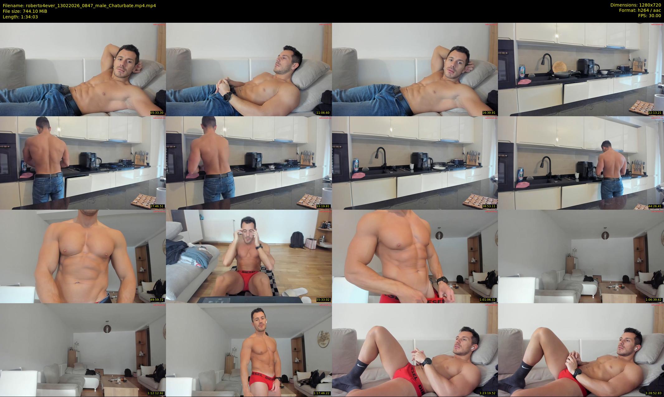 roberto4ever — 95 minute Chaturbate male cam show recording, 720p, Feb 13, 2026