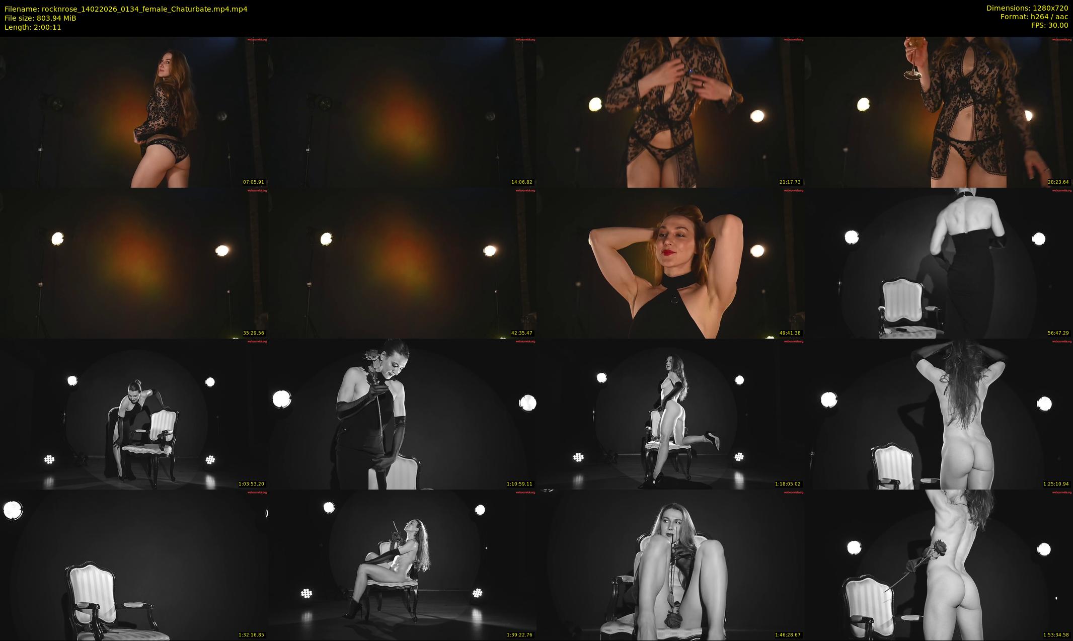 rocknrose — 121 minute Chaturbate female cam show recording, 720p, Feb 14, 2026