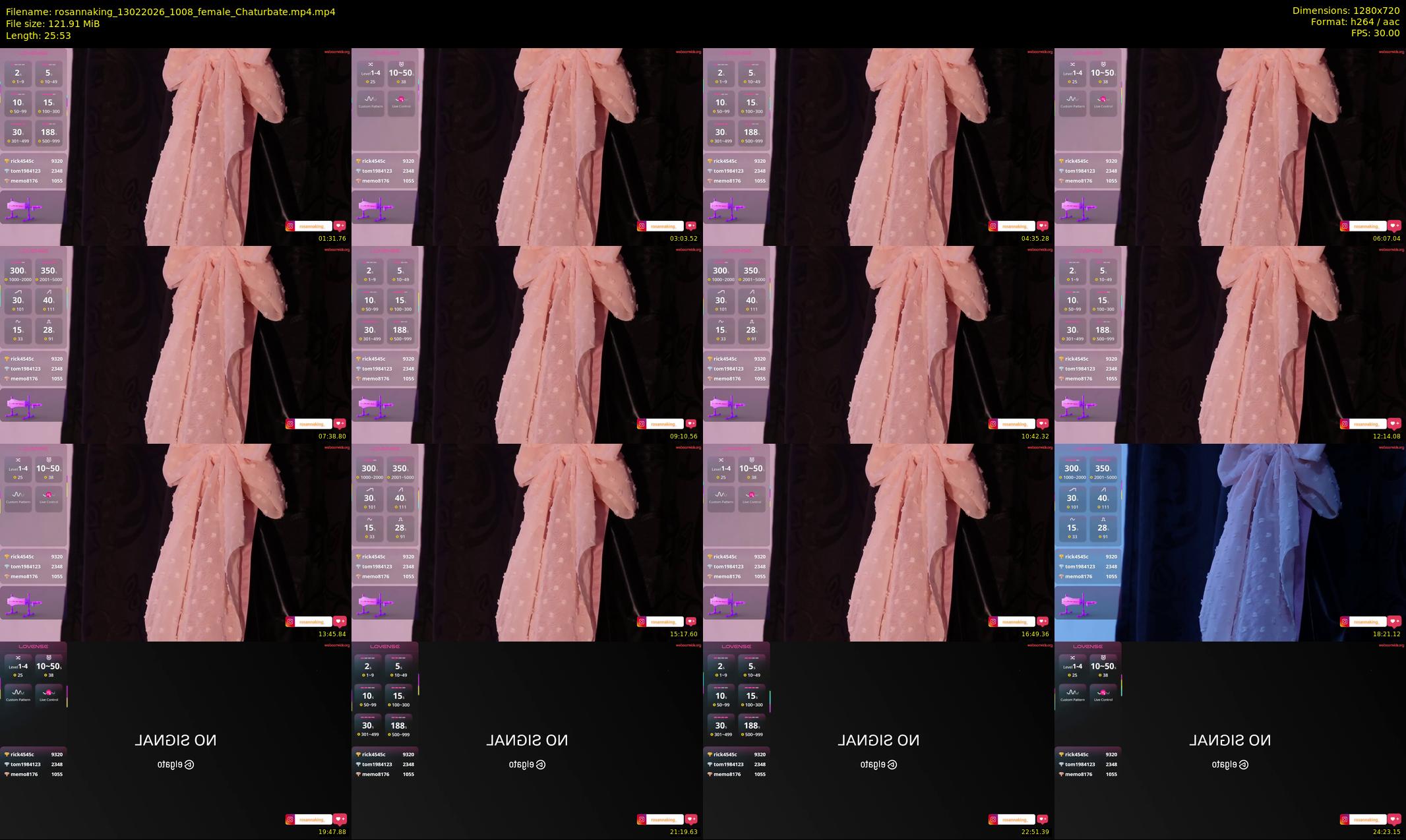 rosannaking — 26 minute Chaturbate female cam show recording, 720p, Feb 13, 2026