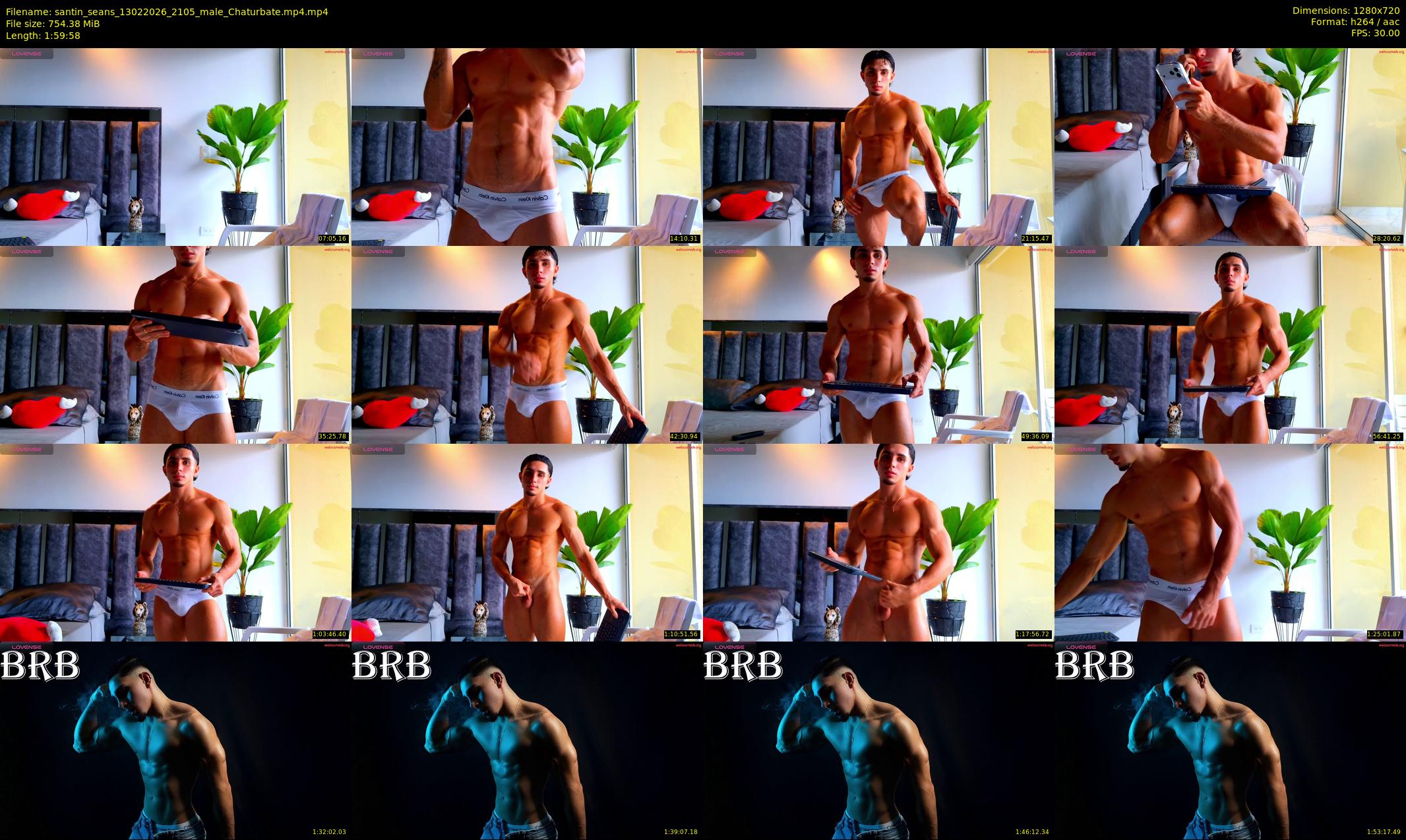 santin_seans — 120 minute Chaturbate male cam show recording, 720p, Feb 13, 2026