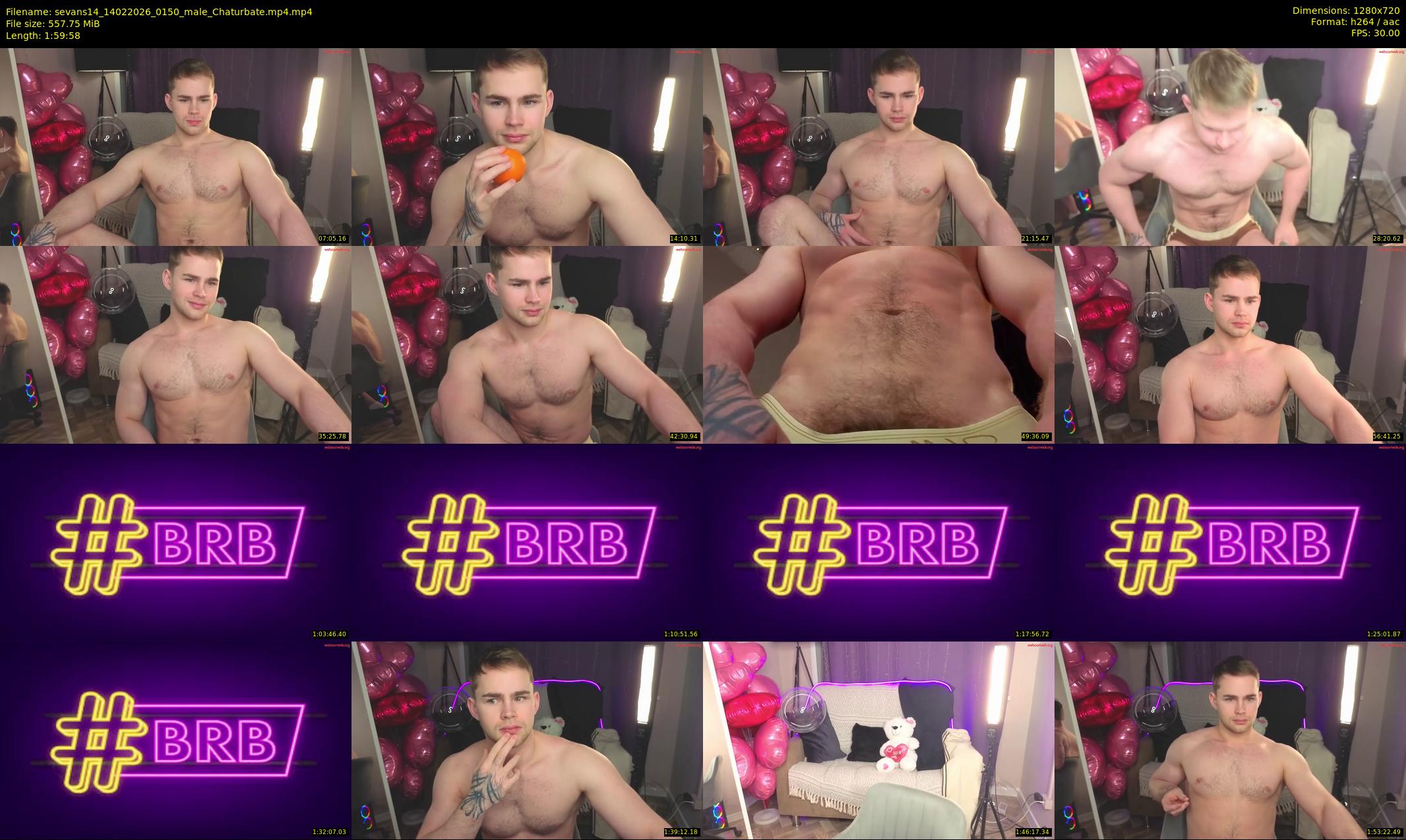 sevans14 — 120 minute Chaturbate male cam show recording, 720p, Feb 14, 2026