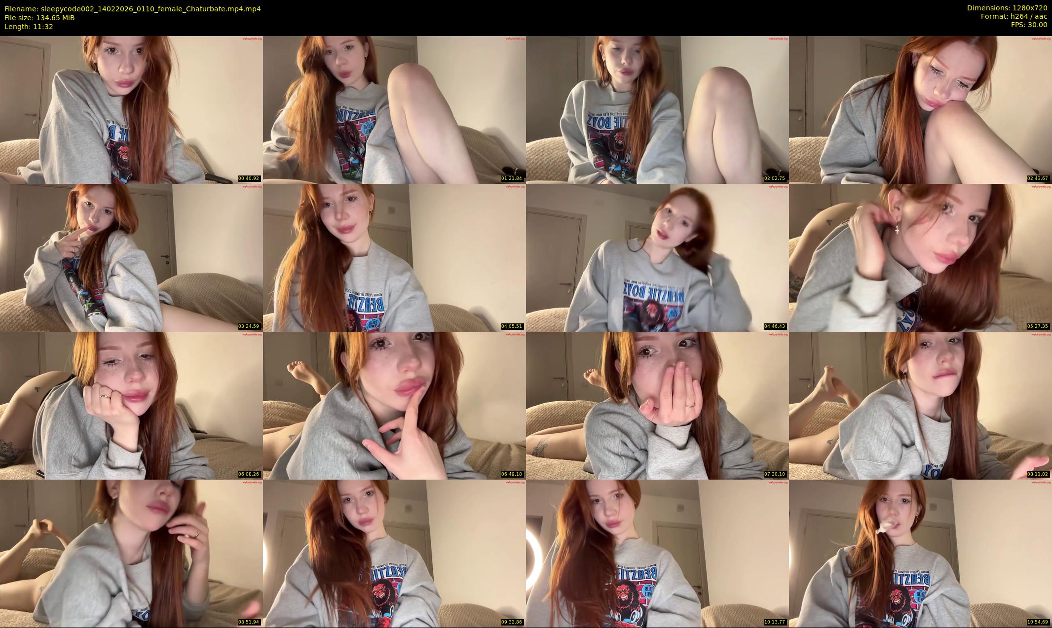 sleepycode002 — 12 minute Chaturbate female cam show recording, 720p, Feb 14, 2026