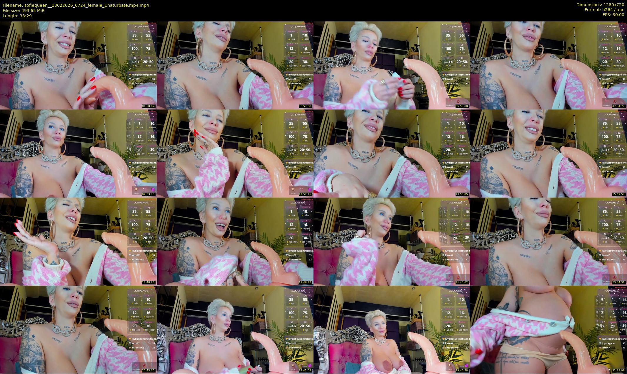 sofiequeen_ — 34 minute Chaturbate female cam show recording, 720p, Feb 13, 2026