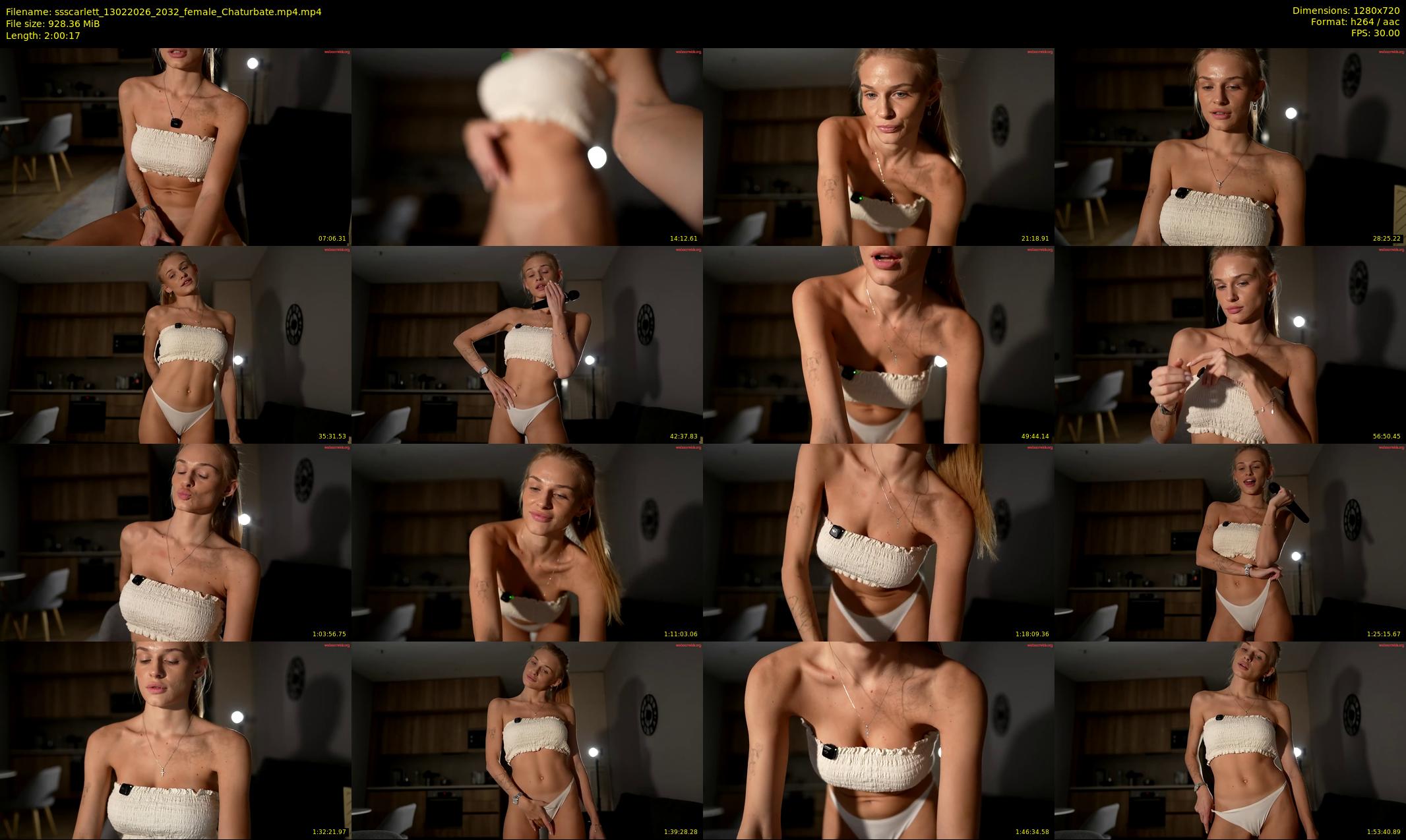 ssscarlett — 121 minute Chaturbate female cam show recording, 720p, Feb 13, 2026