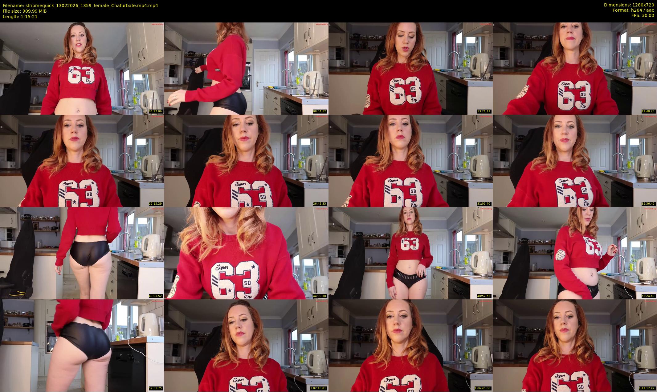 stripmequick — 76 minute Chaturbate female cam show recording, 720p, Feb 13, 2026