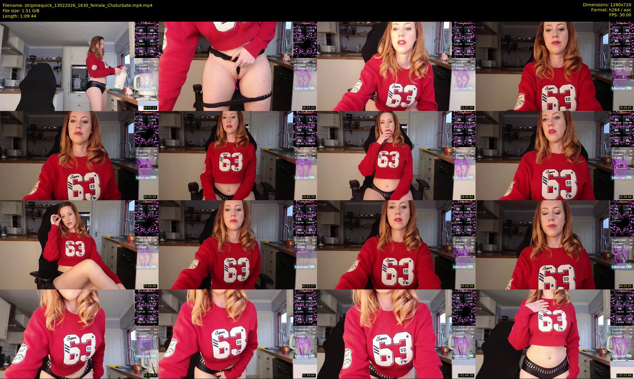stripmequick — 70 minute Chaturbate female cam show recording, 720p, Feb 13, 2026