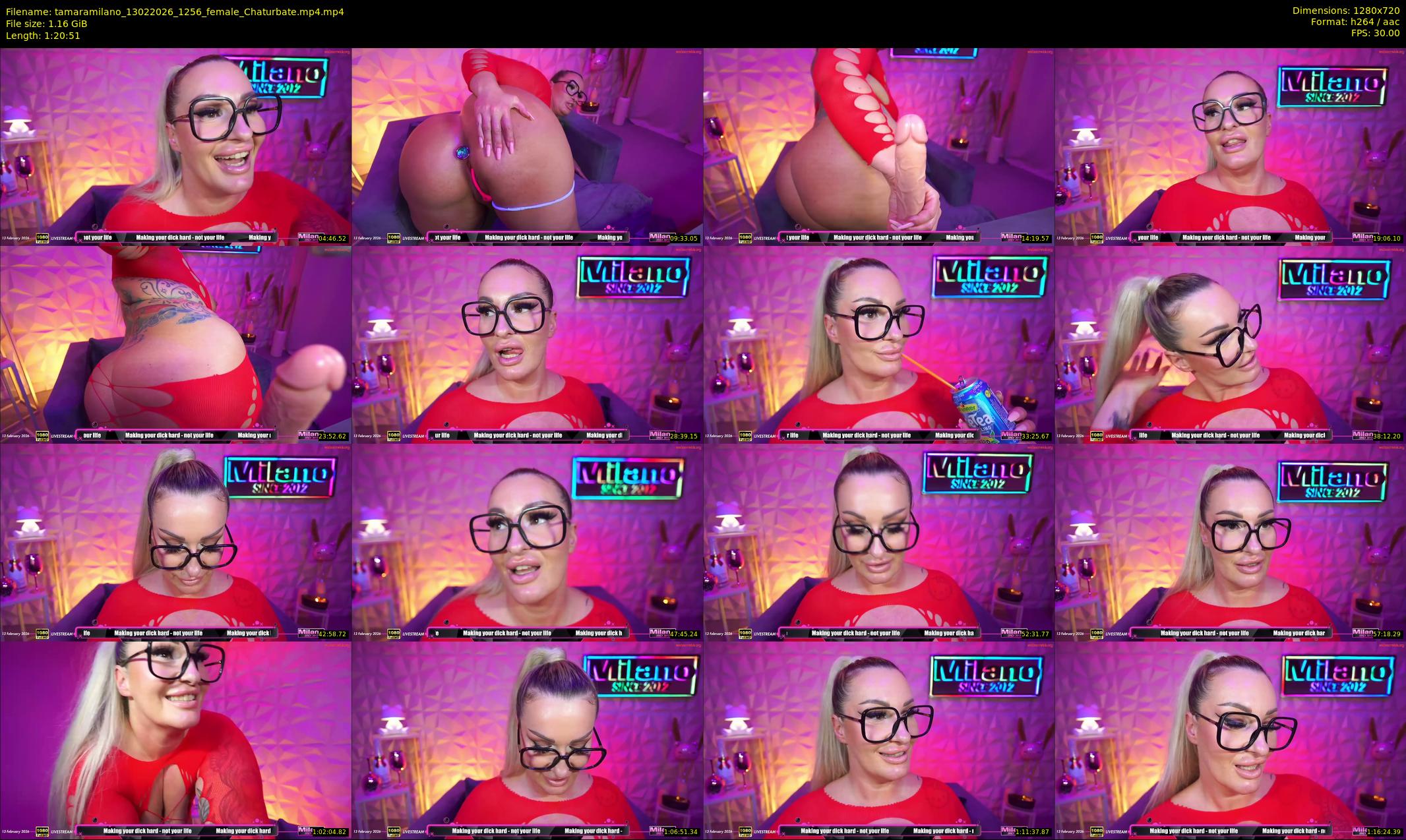 tamaramilano — 81 minute Chaturbate female cam show recording, 720p, Feb 13, 2026