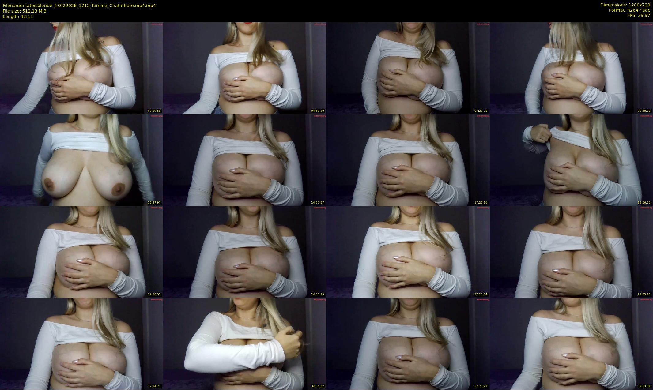 tateisblonde — 43 minute Chaturbate female cam show recording, 720p, Feb 13, 2026