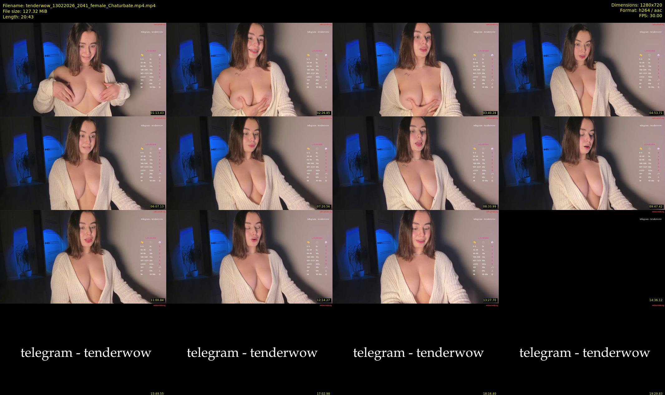 tenderwow — 21 minute Chaturbate female cam show recording, 720p, Feb 13, 2026