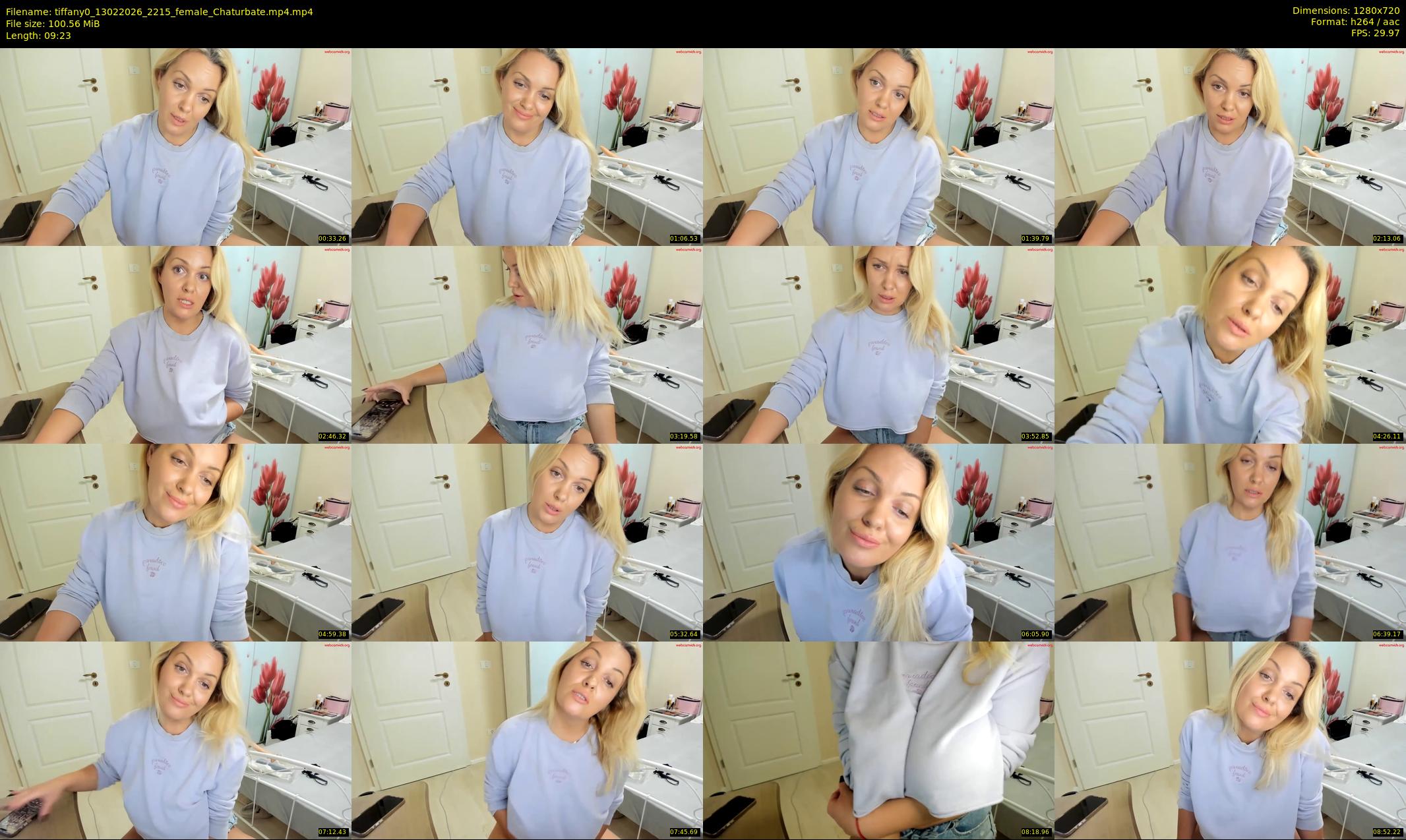 tiffany0 — 10 minute Chaturbate female cam show recording, 720p, Feb 13, 2026