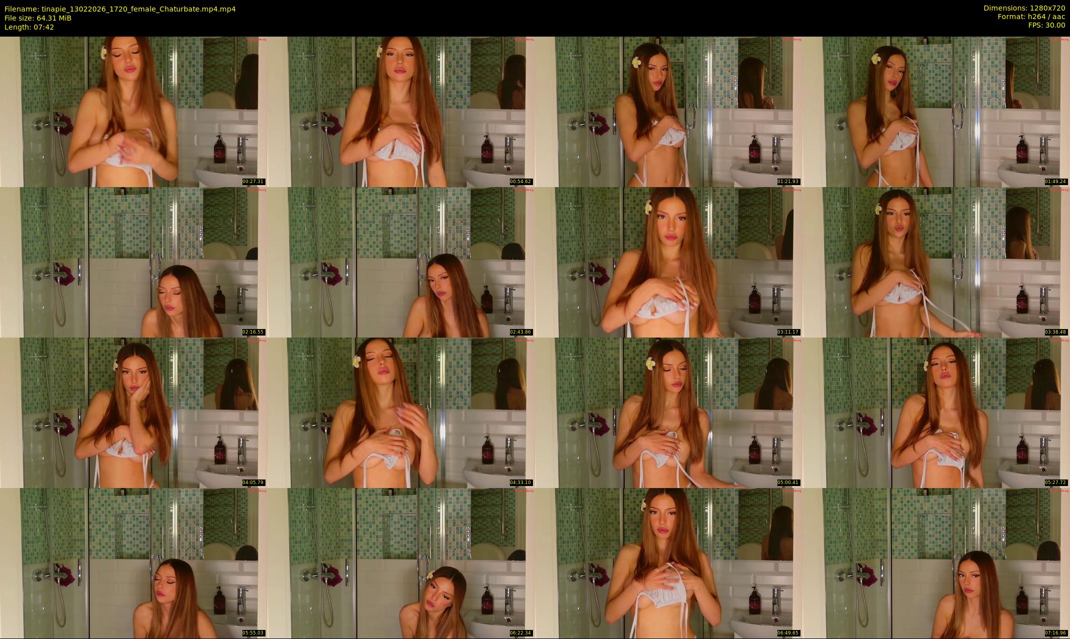 tinapie — 8 minute Chaturbate female cam show recording, 720p, Feb 13, 2026