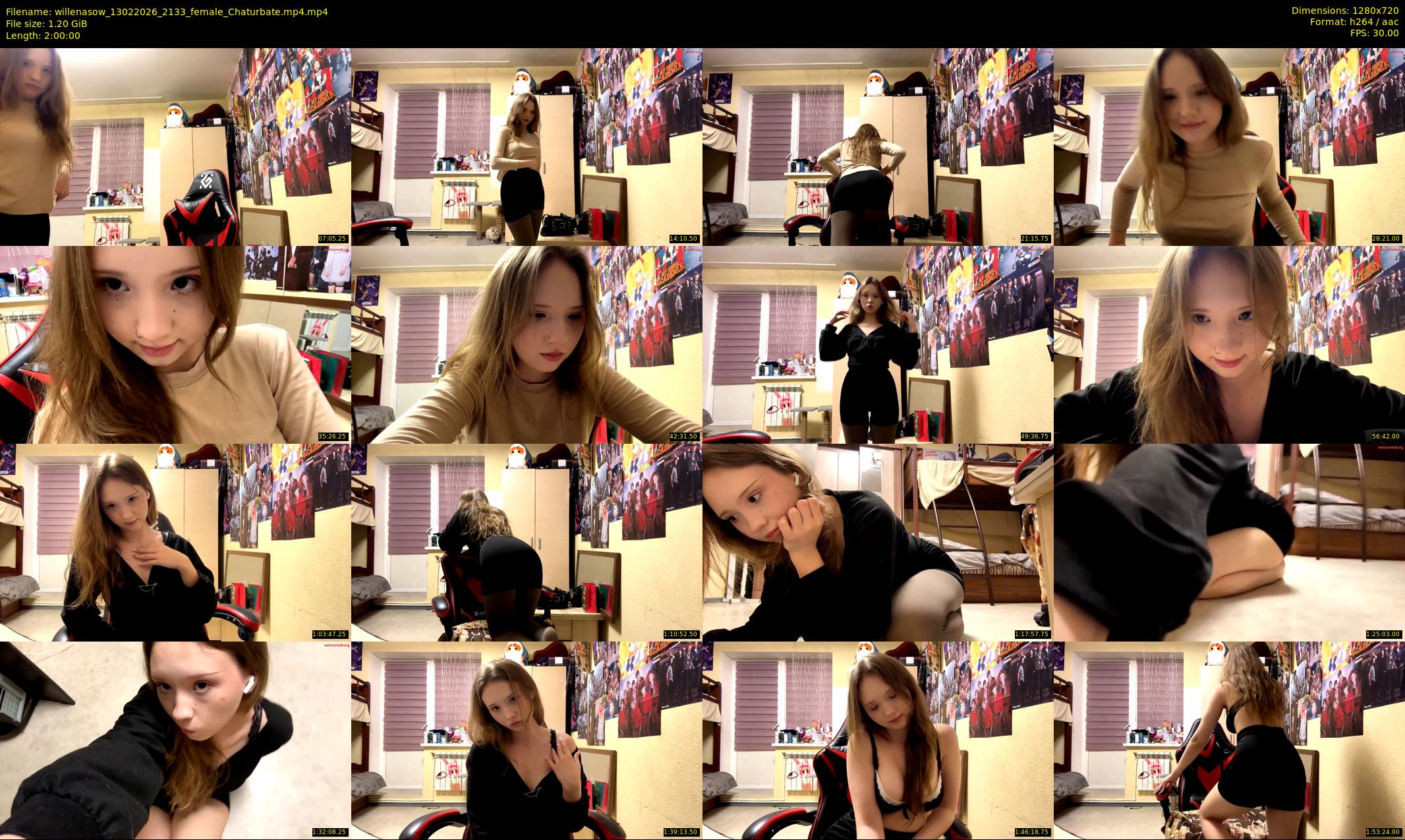 willenasow — 120 minute Chaturbate female cam show recording, 720p, Feb 13, 2026