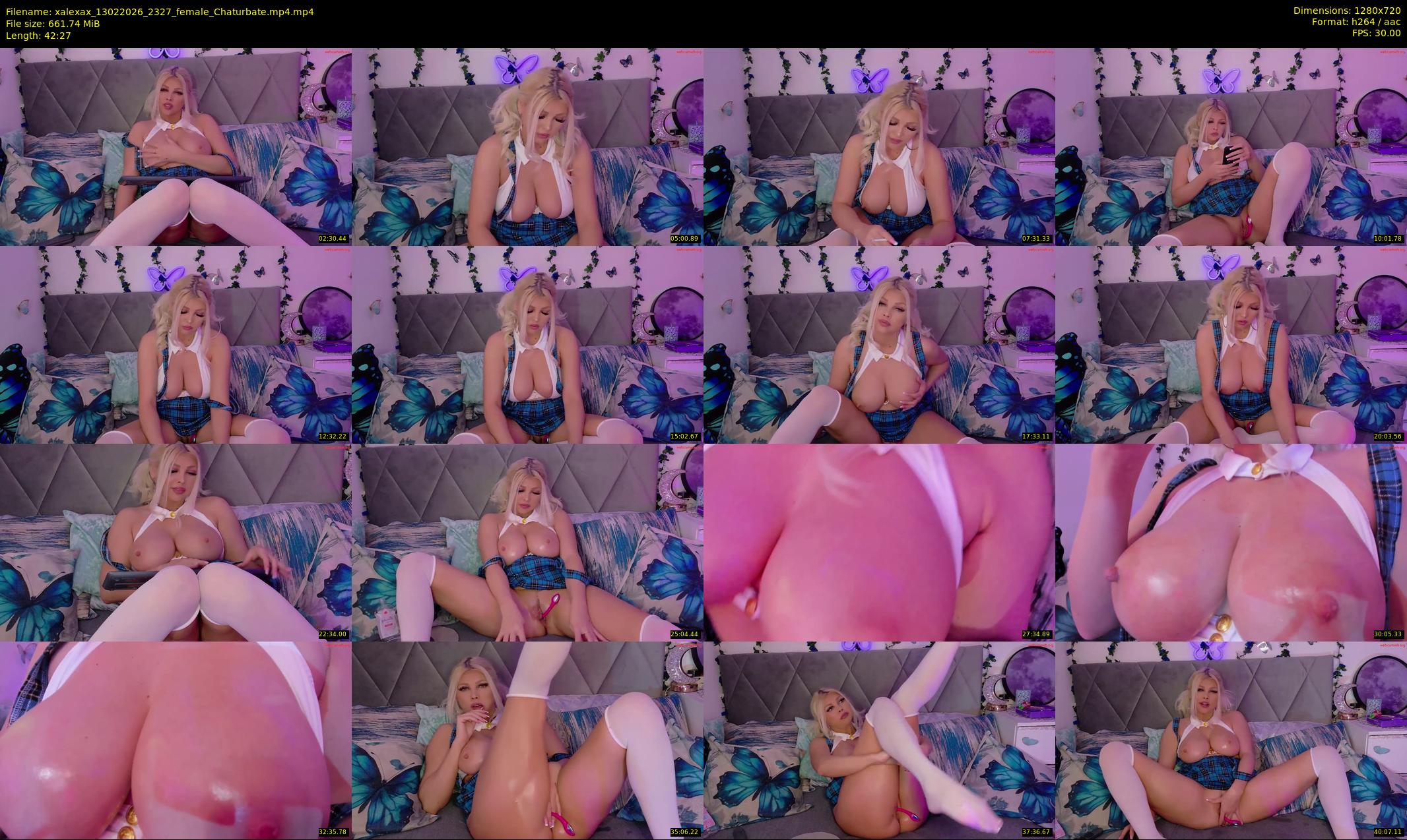 xalexax — 43 minute Chaturbate female cam show recording, 720p, Feb 13, 2026
