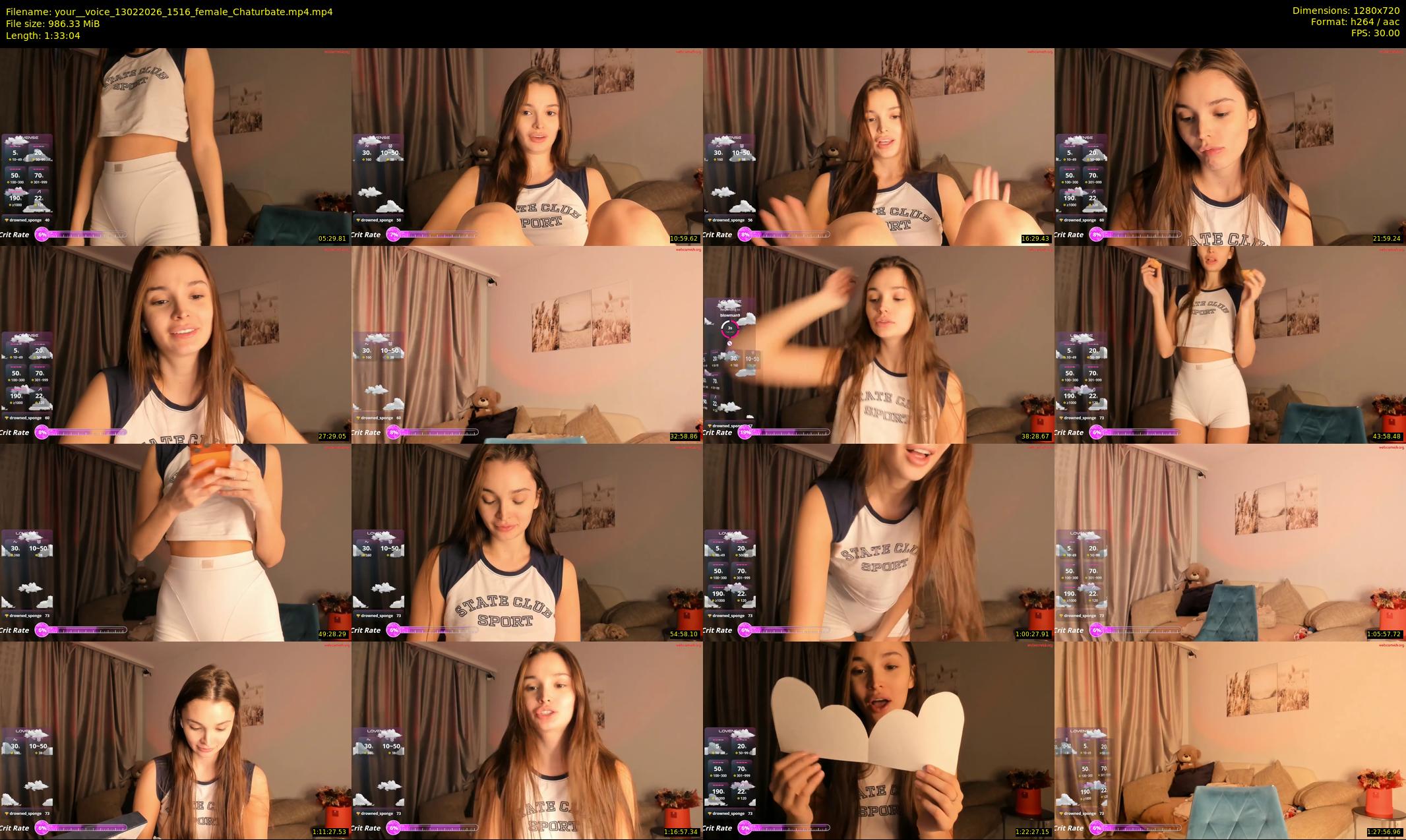 your__voice — 94 minute Chaturbate female cam show recording, 720p, Feb 13, 2026