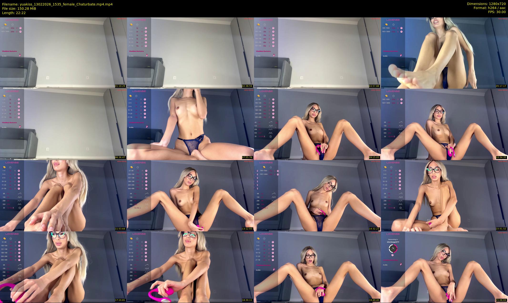 yuakiss — 23 minute Chaturbate female cam show recording, 720p, Feb 13, 2026
