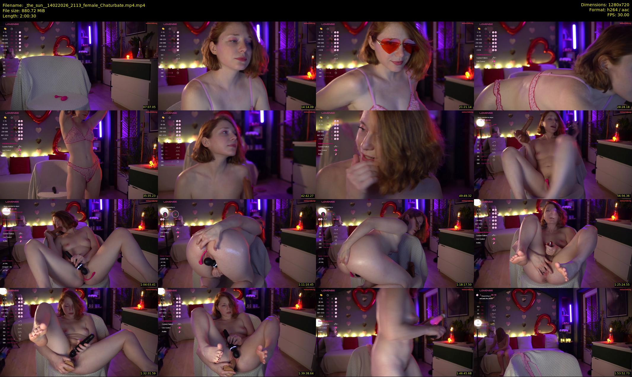 _the_sun_ — 121 minute Chaturbate female cam show recording, 720p, Feb 14, 2026