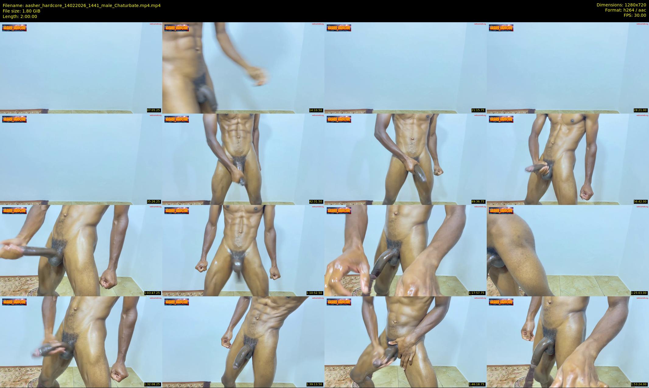 aasher_hardcore — 120 minute Chaturbate male cam show recording, 720p, Feb 14, 2026