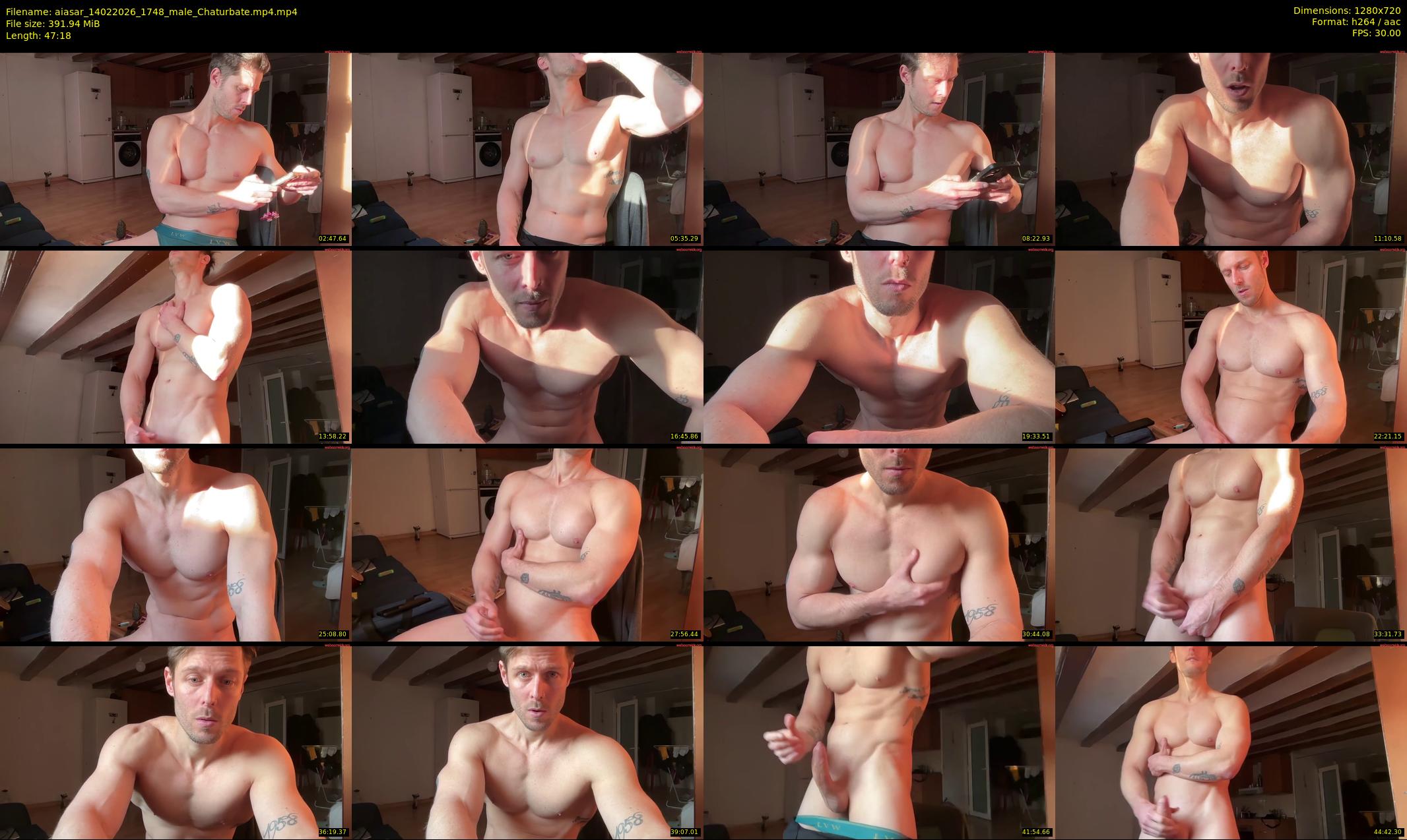 aiasar — 48 minute Chaturbate male cam show recording, 720p, Feb 14, 2026