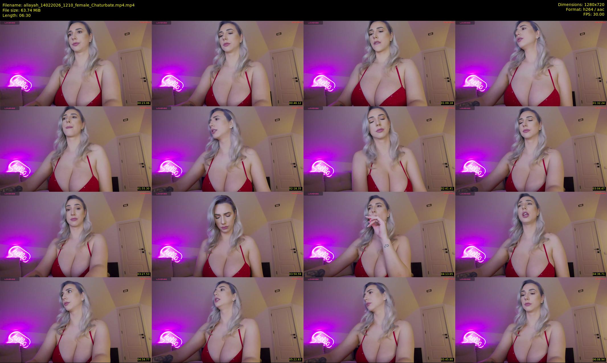allayah — 7 minute Chaturbate female cam show recording, 720p, Feb 14, 2026