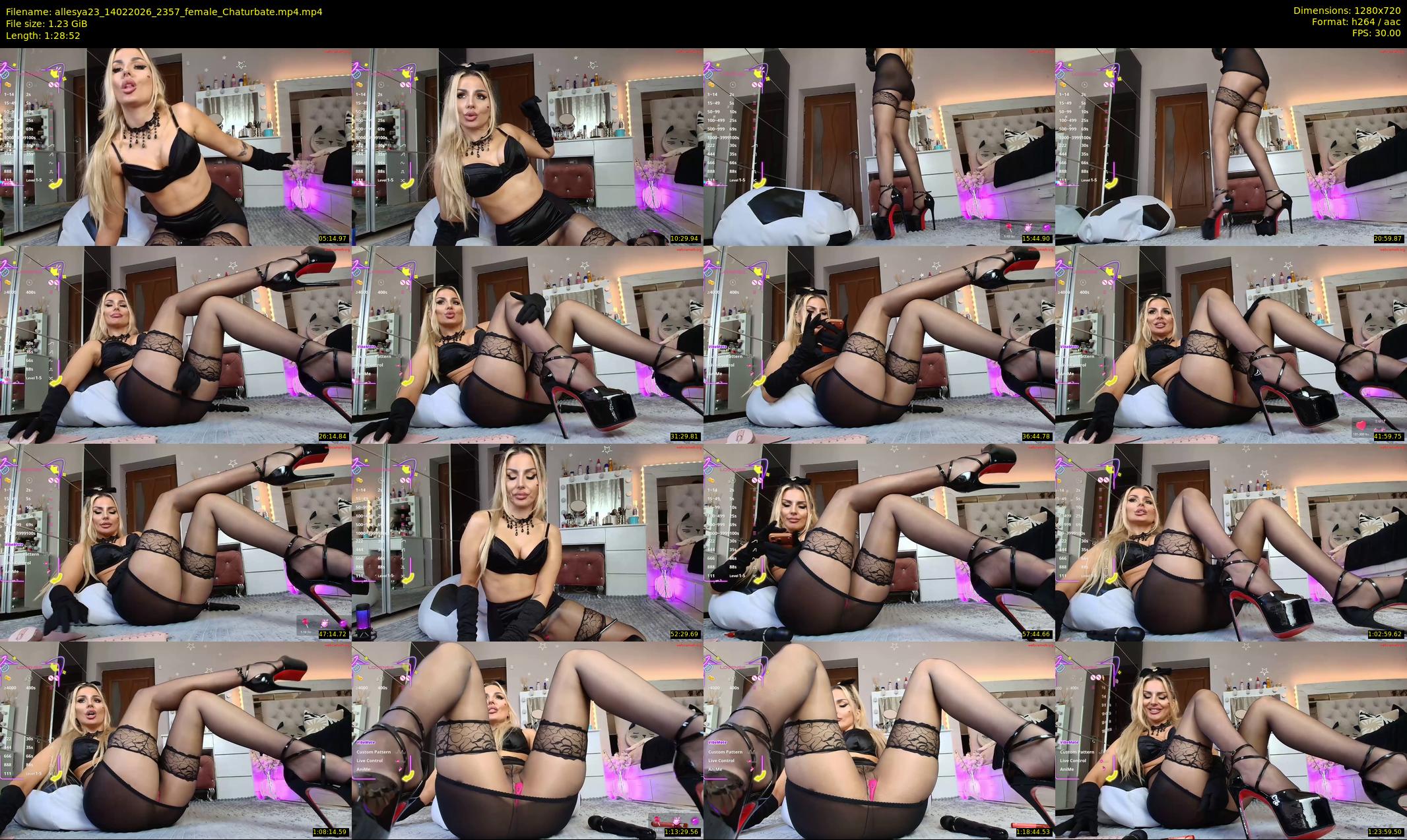 allesya23 — 89 minute Chaturbate female cam show recording, 720p, Feb 14, 2026
