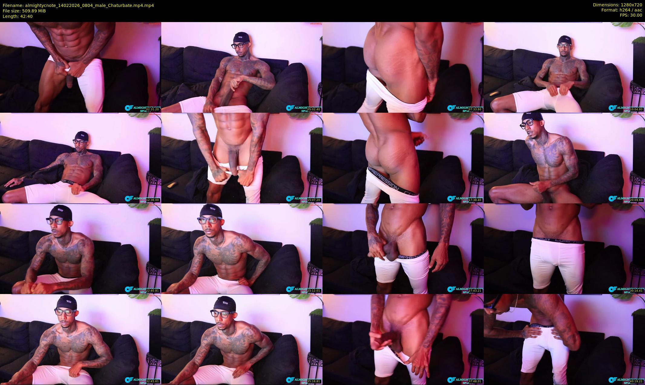 almightycnote — 43 minute Chaturbate male cam show recording, 720p, Feb 14, 2026