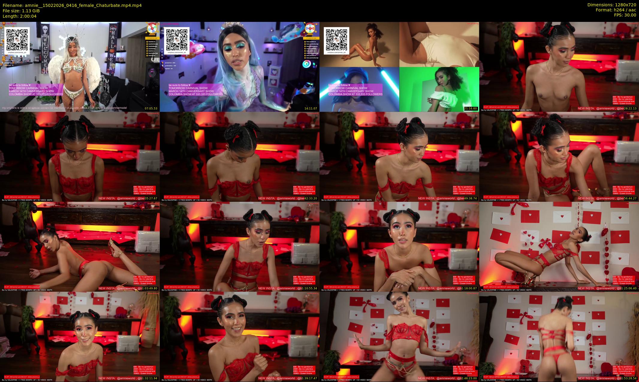amnie_ — 121 minute Chaturbate female cam show recording, 720p, Feb 15, 2026