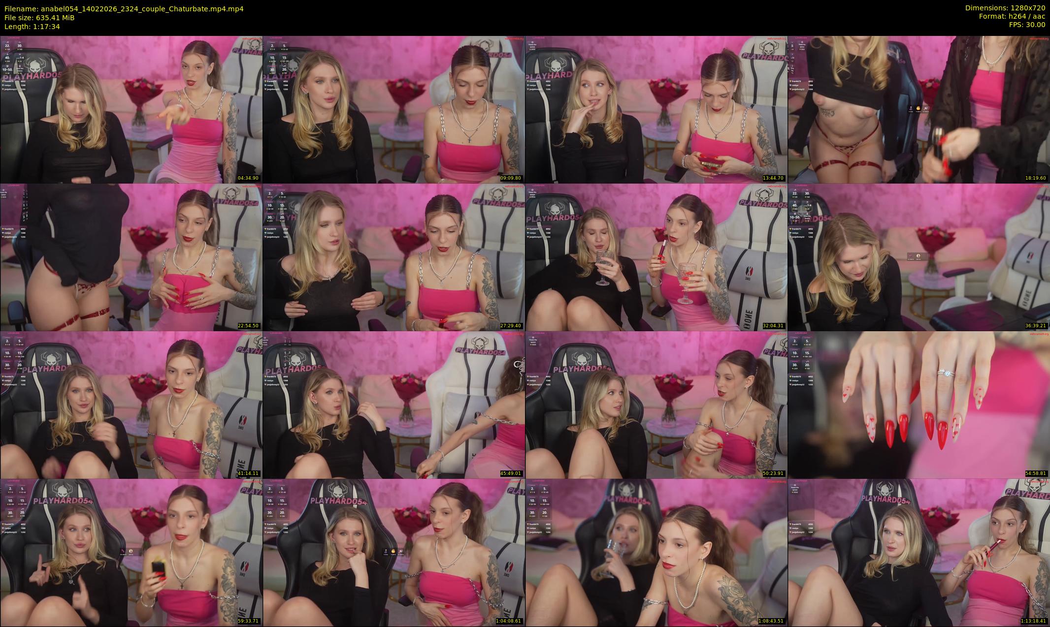 anabel054 — 78 minute Chaturbate female cam show recording, 720p, Feb 14, 2026