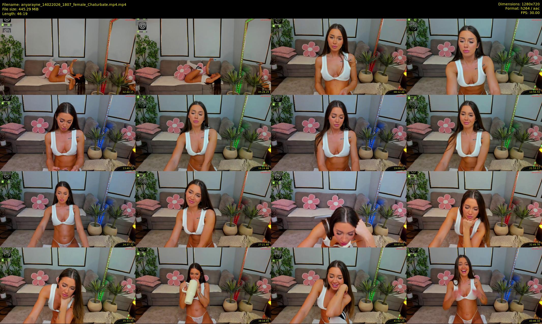 anyarayne — 47 minute Chaturbate female cam show recording, 720p, Feb 14, 2026