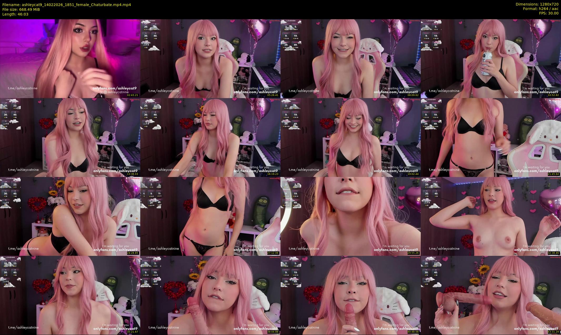 ashleycat9 — 47 minute Chaturbate female cam show recording, 720p, Feb 14, 2026