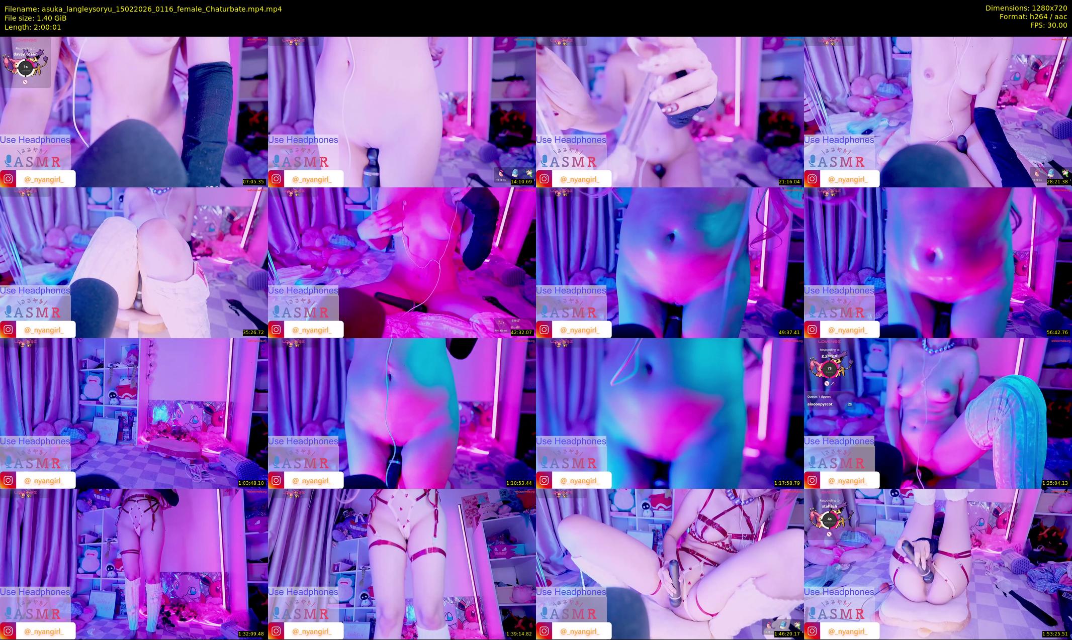 asuka_langleysoryu — 121 minute Chaturbate female cam show recording, 720p, Feb 15, 2026