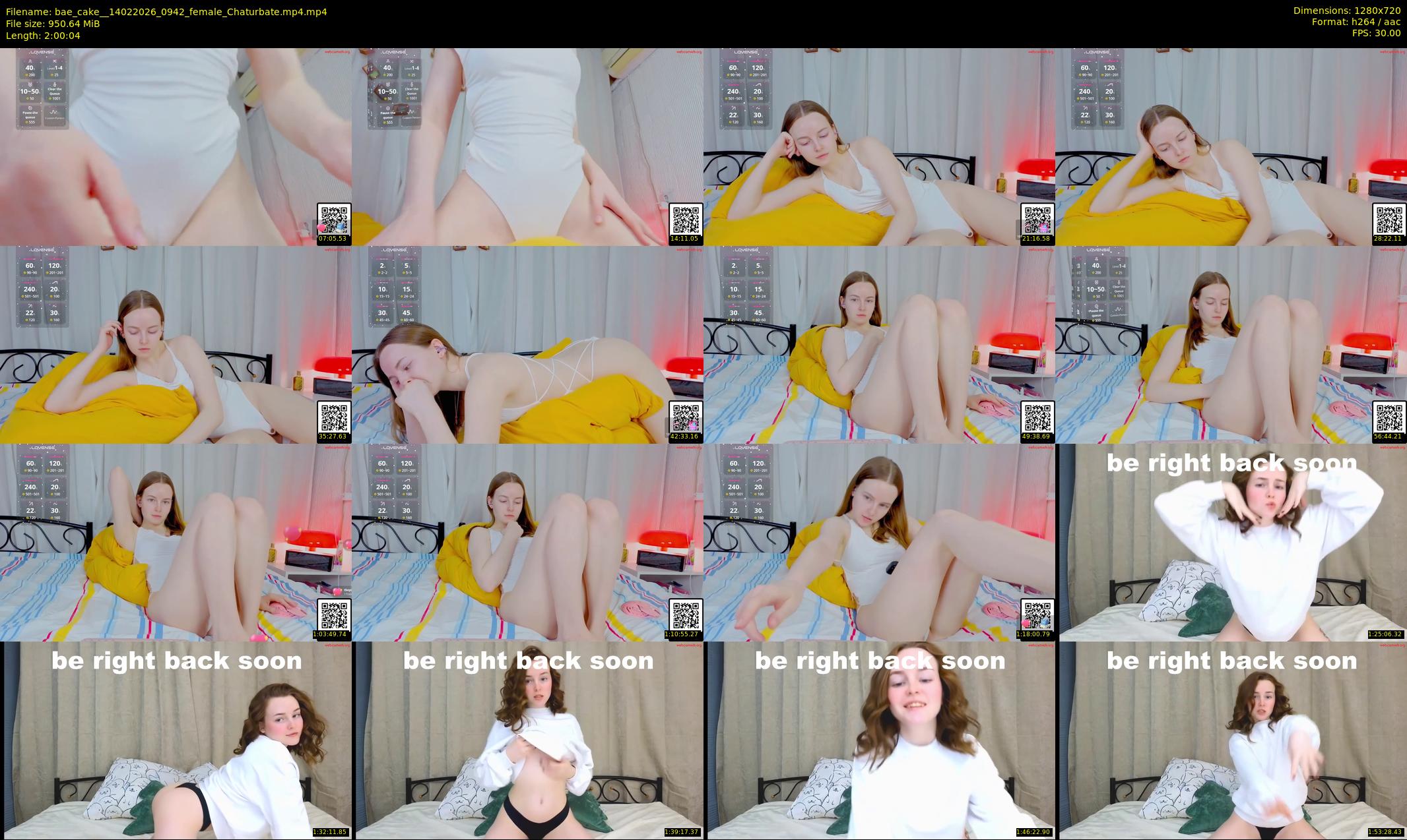 bae_cake_ — 121 minute Chaturbate female cam show recording, 720p, Feb 14, 2026