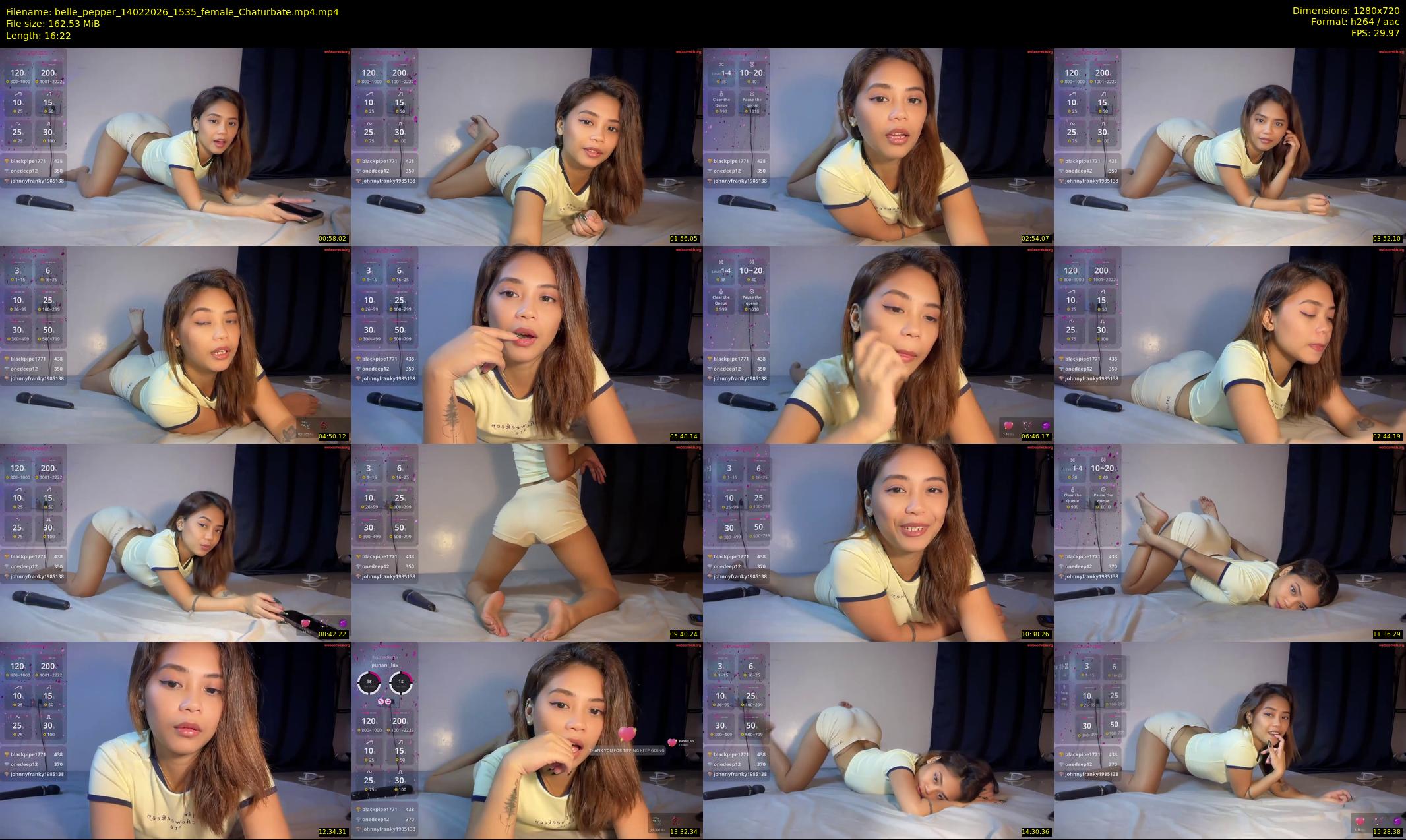 belle_pepper — 17 minute Chaturbate female cam show recording, 720p, Feb 14, 2026