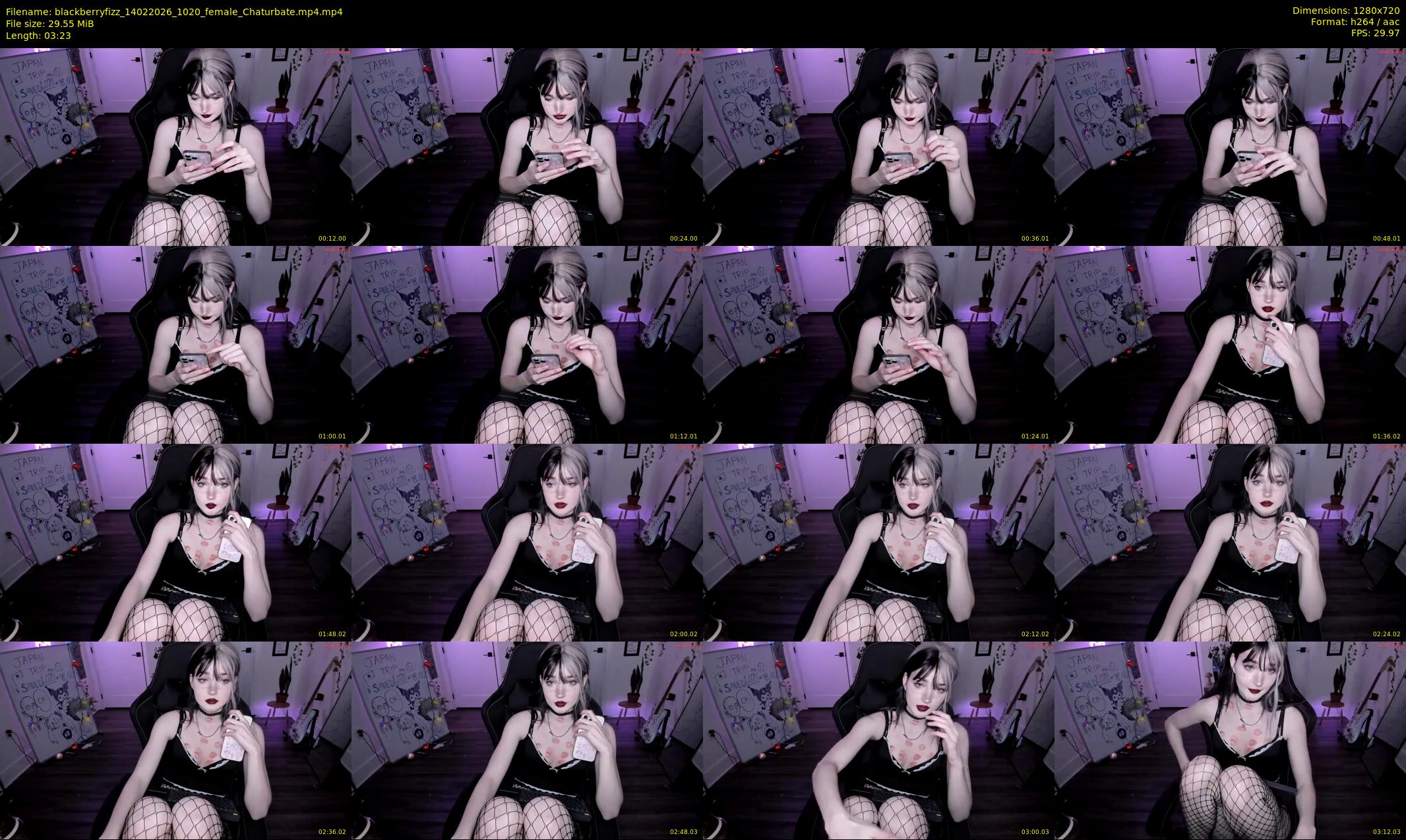 blackberryfizz — 4 minute Chaturbate female cam show recording, 720p, Feb 14, 2026