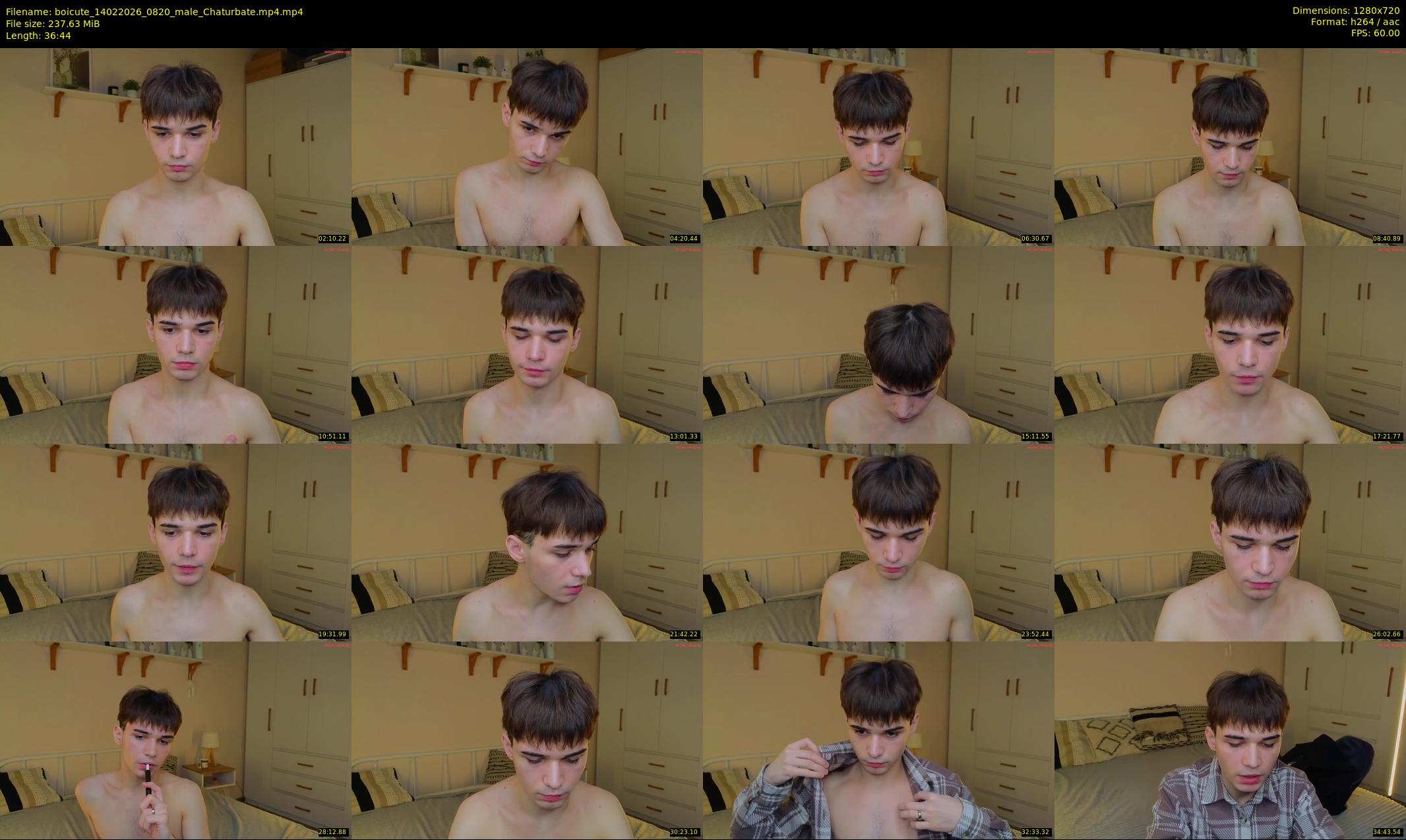 boicute — 37 minute Chaturbate male cam show recording, 720p, Feb 14, 2026