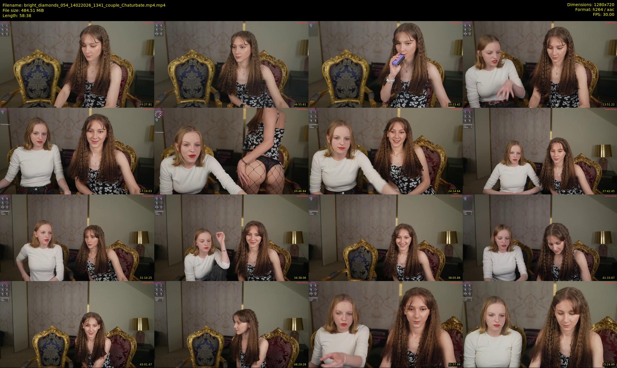 bright_diamonds_054 — 59 minute Chaturbate couple cam show recording, 720p, Feb 14, 2026