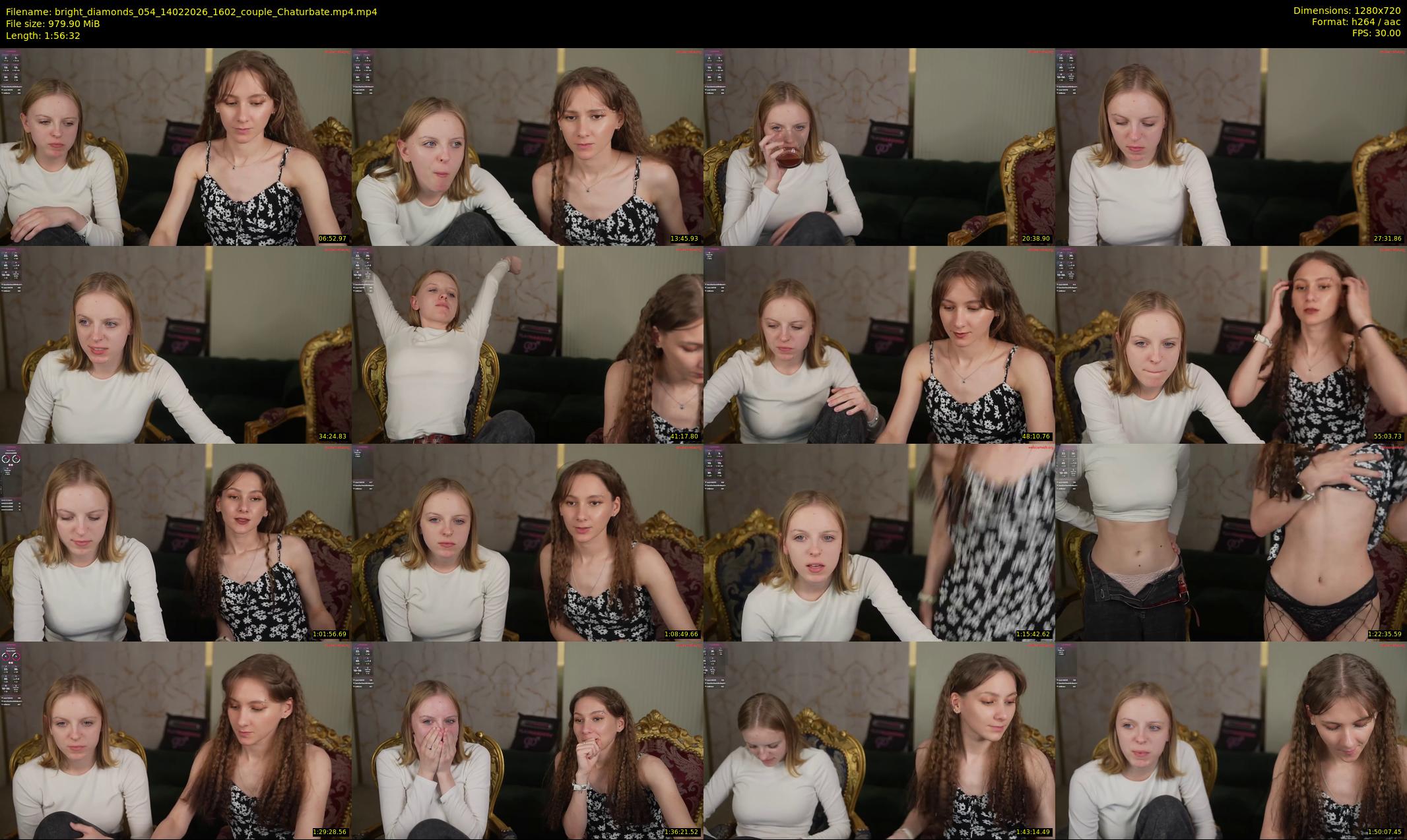 bright_diamonds_054 — 117 minute Chaturbate couple cam show recording, 720p, Feb 14, 2026