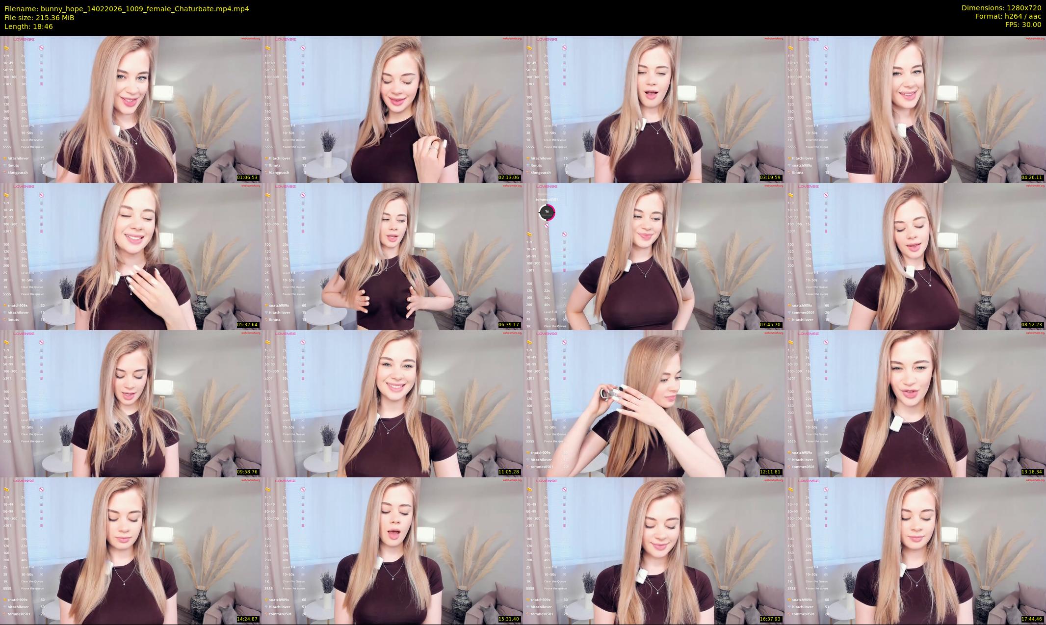 bunny_hope — 19 minute Chaturbate female cam show recording, 720p, Feb 14, 2026