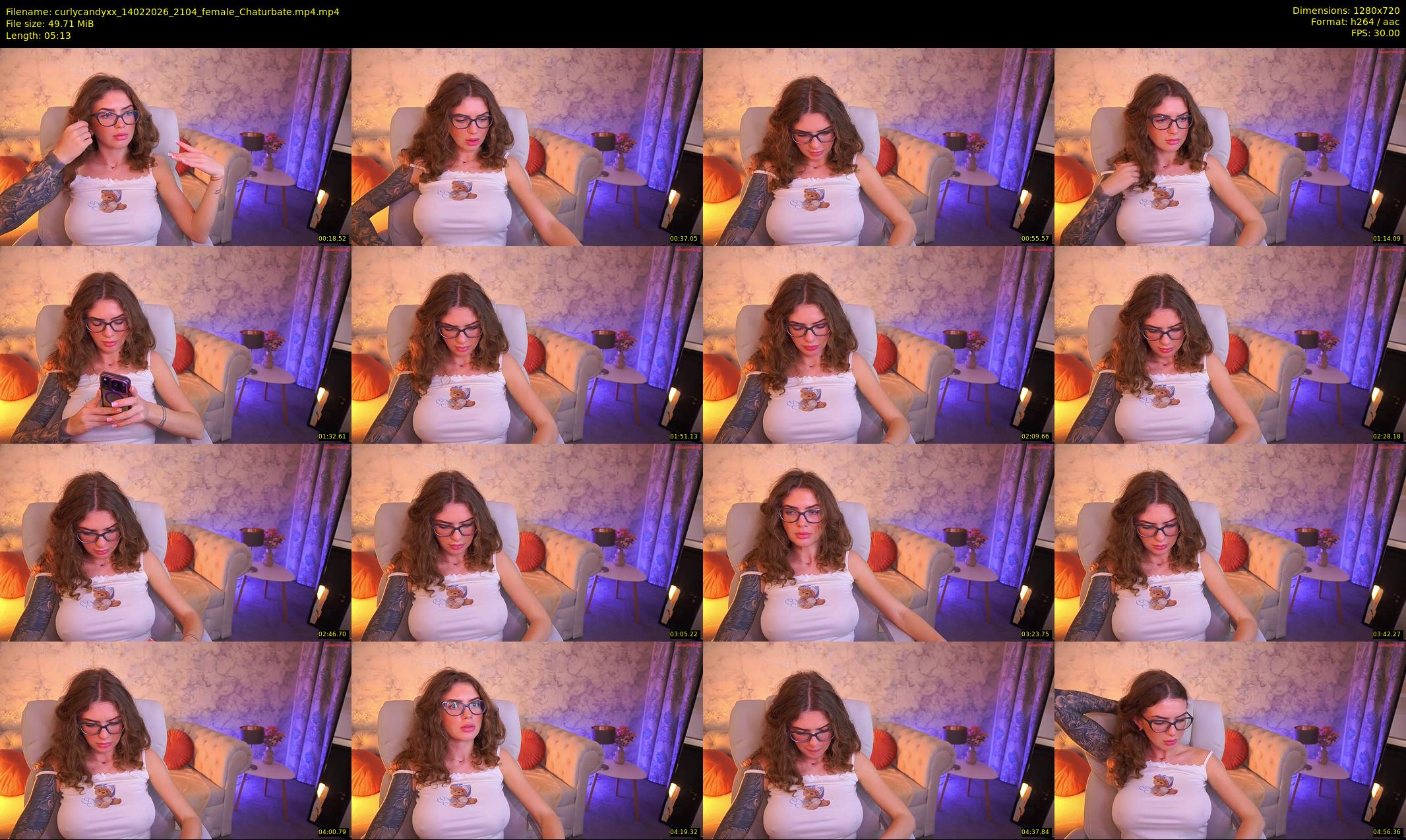 curlycandyxx — 6 minute Chaturbate female cam show recording, 720p, Feb 14, 2026