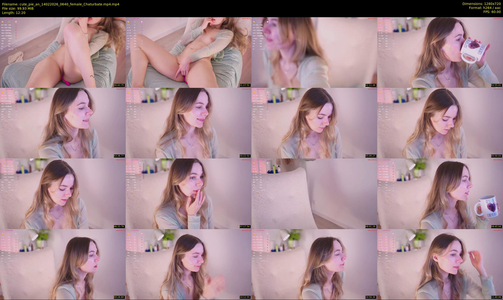cute_pie_an — 13 minute Chaturbate female cam show recording, 720p, Feb 14, 2026
