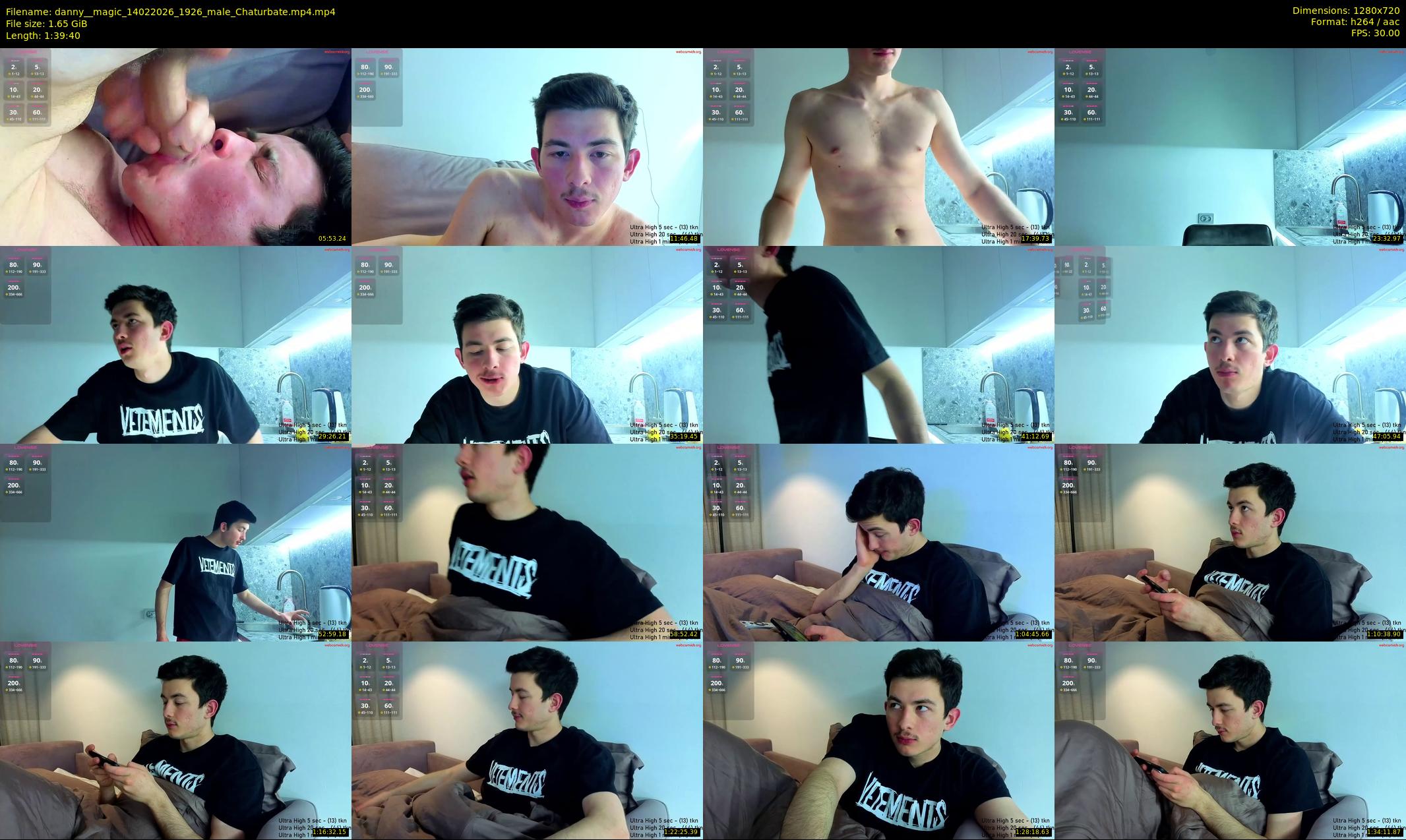 danny__magic — 100 minute Chaturbate male cam show recording, 720p, Feb 14, 2026