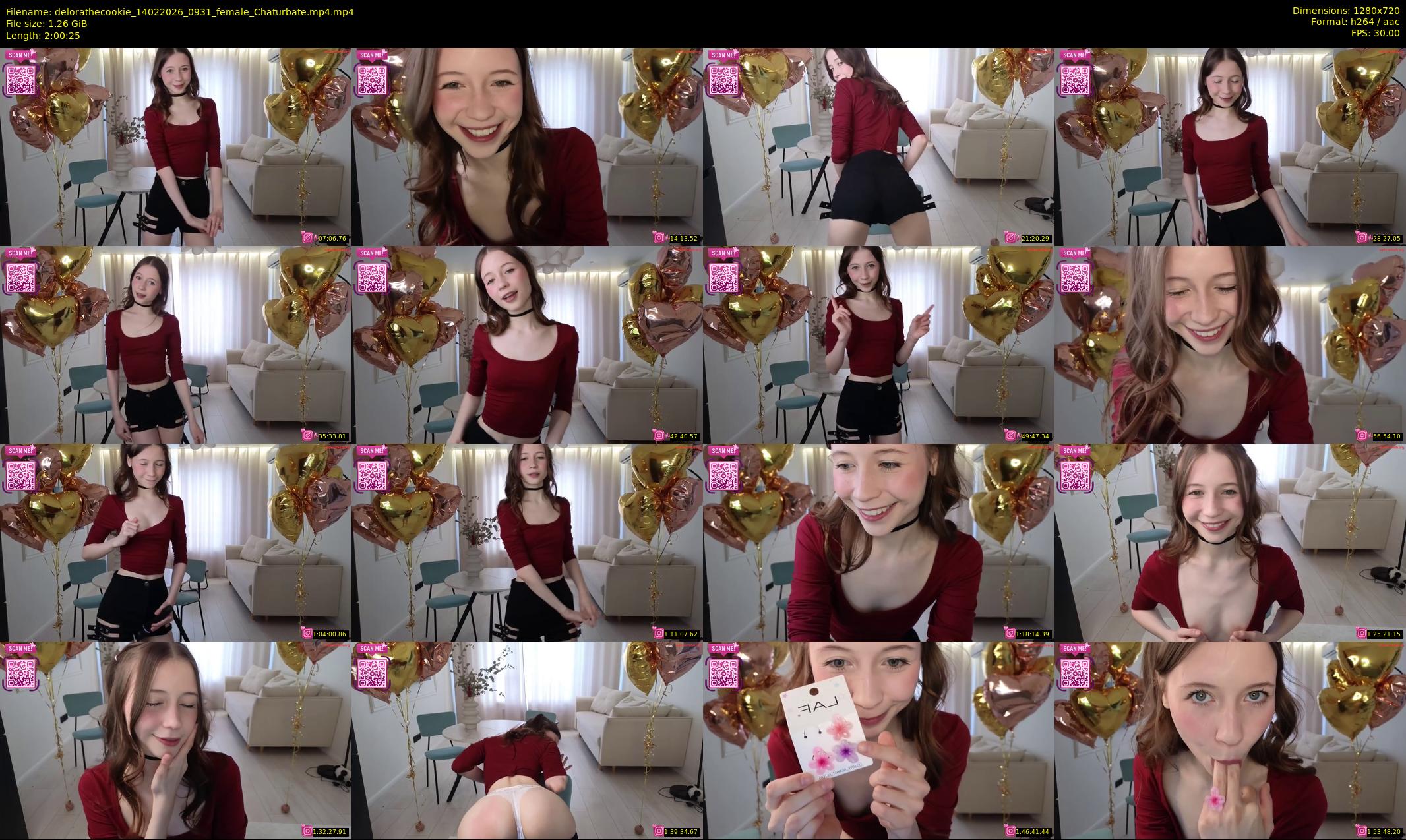 delorathecookie — 121 minute Chaturbate female cam show recording, 720p, Feb 14, 2026
