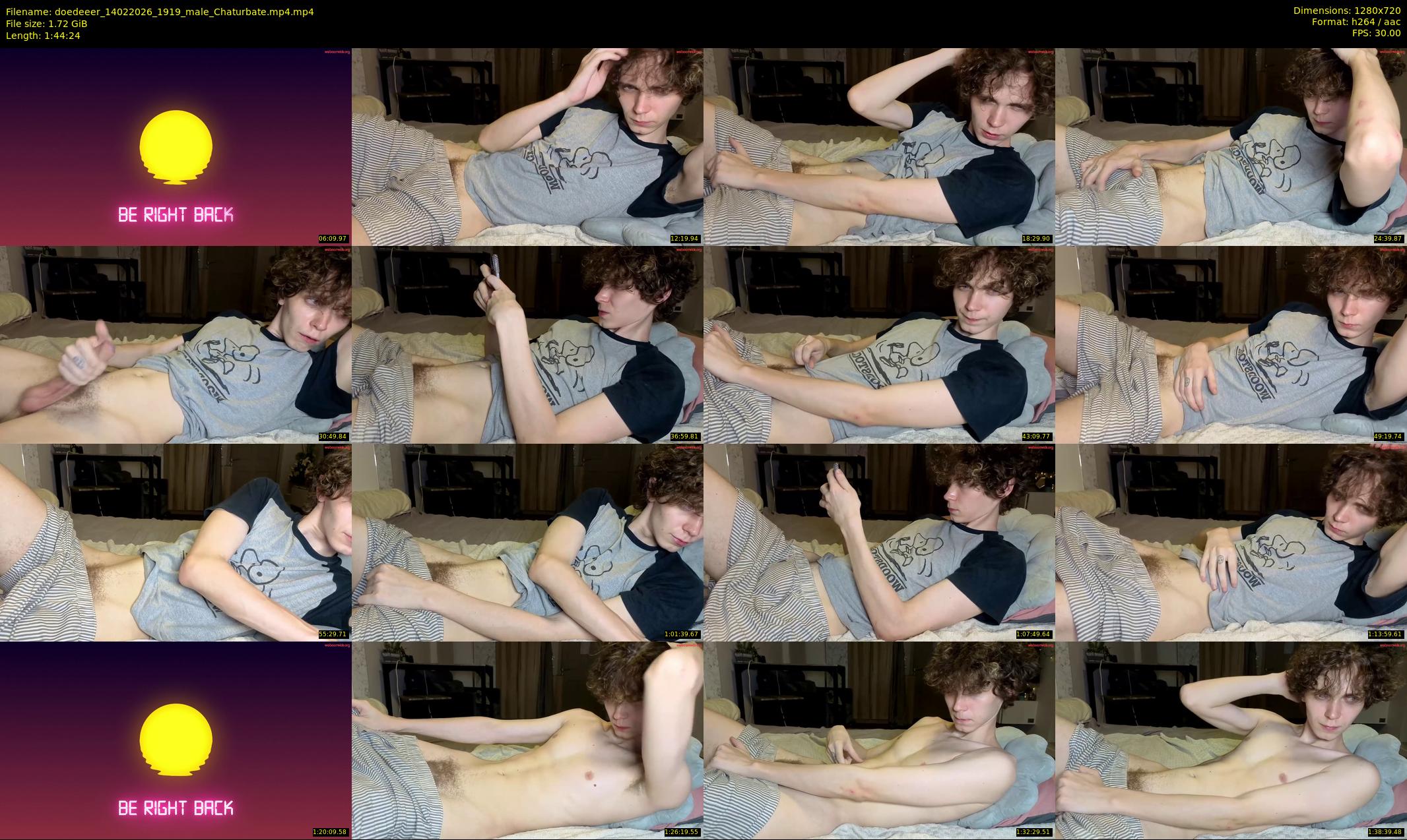 doedeeer — 105 minute Chaturbate male cam show recording, 720p, Feb 14, 2026
